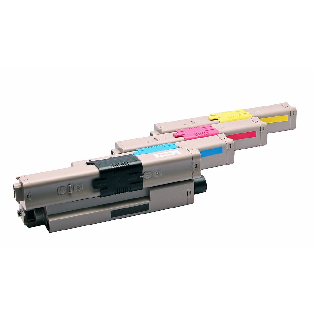 ABC Tonerkartusche, Kompatibles Set C 4x Toner MC363DN Oki MC363N C332 MC363 für C332DN