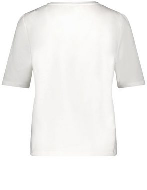 GERRY WEBER Kurzarmshirt Softes T-Shirt mit Paillettenbesatz am Frontteil