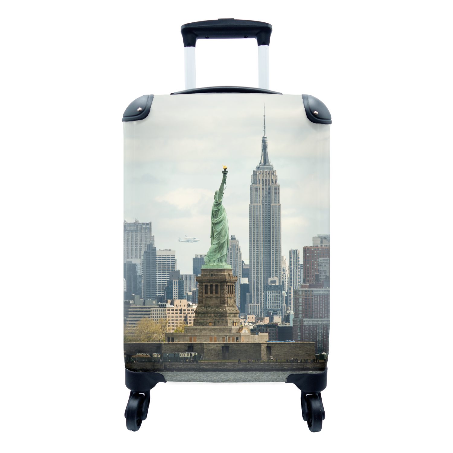 MuchoWow Handgepäckkoffer New York - Bild - Architektur, 4 Rollen, Reisetasche mit rollen, Handgepäck für Ferien, Trolley, Reisekoffer