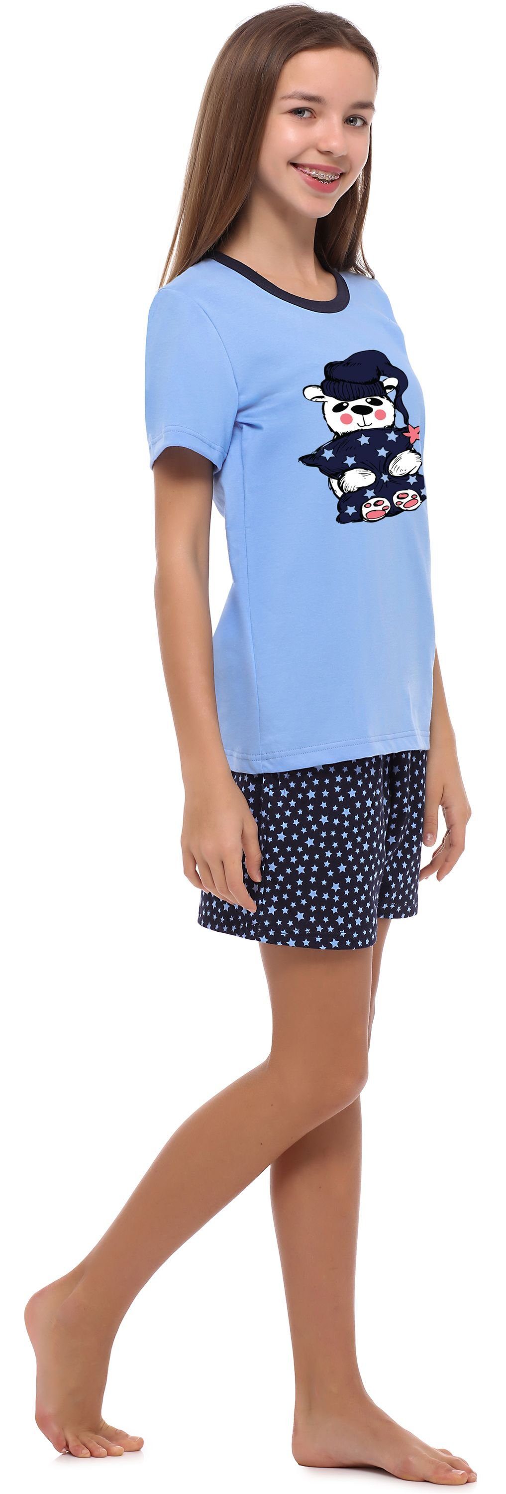 Mädchen Jugend Merry Style Schlafanzug MS10-241 Schlafanzug Blau/Sterne