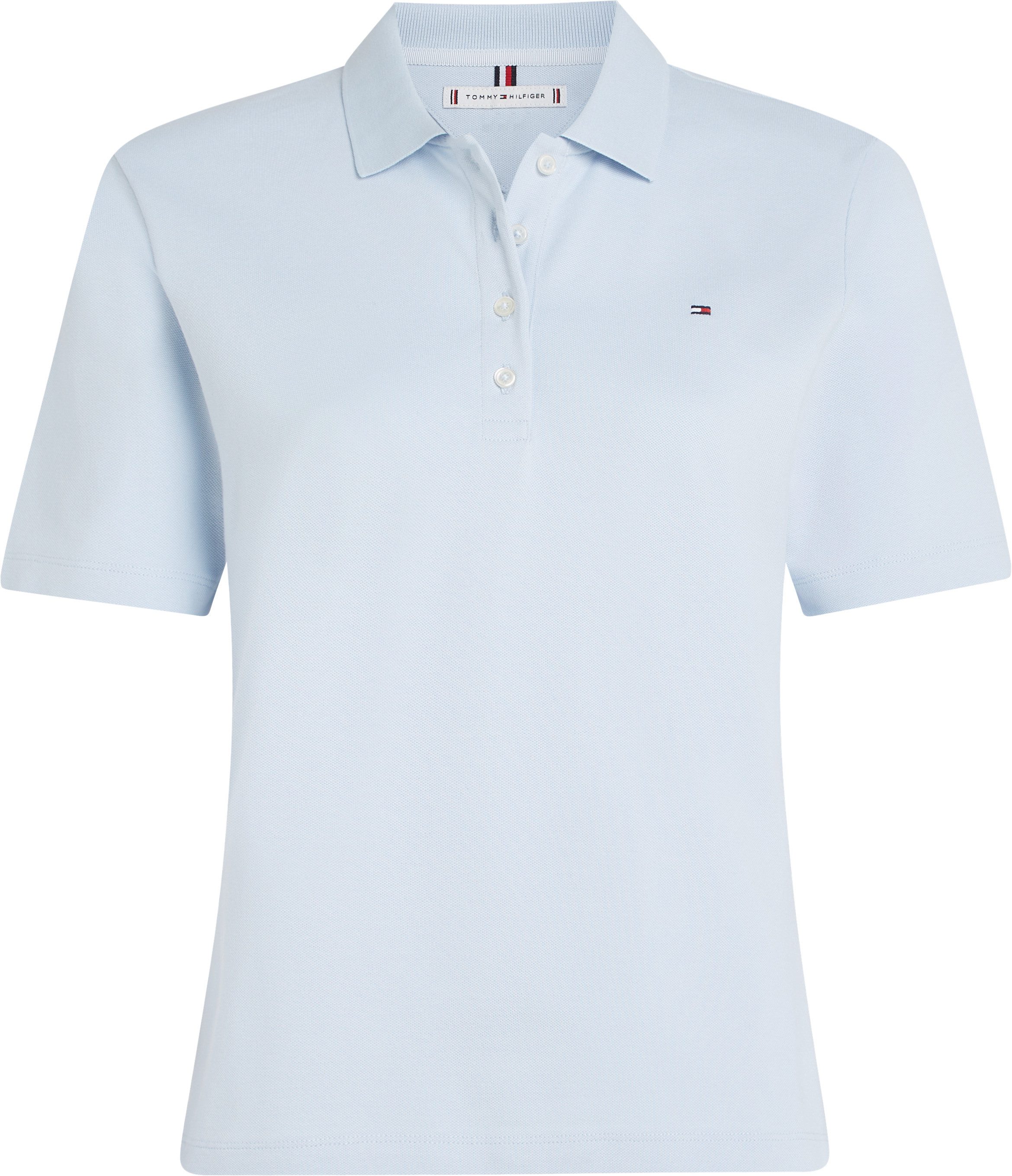 Tommy Hilfiger Poloshirt 1985 REG PIQUE POLO mit Logo-Stickerei, Seitenschlitze, Regular Fit