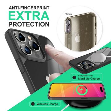 Nalia Smartphone-Hülle Apple iPhone 14 Pro Max, Klare Hybrid Hülle / Transparent / Verstärkter Schutzrahmen / Hardcase