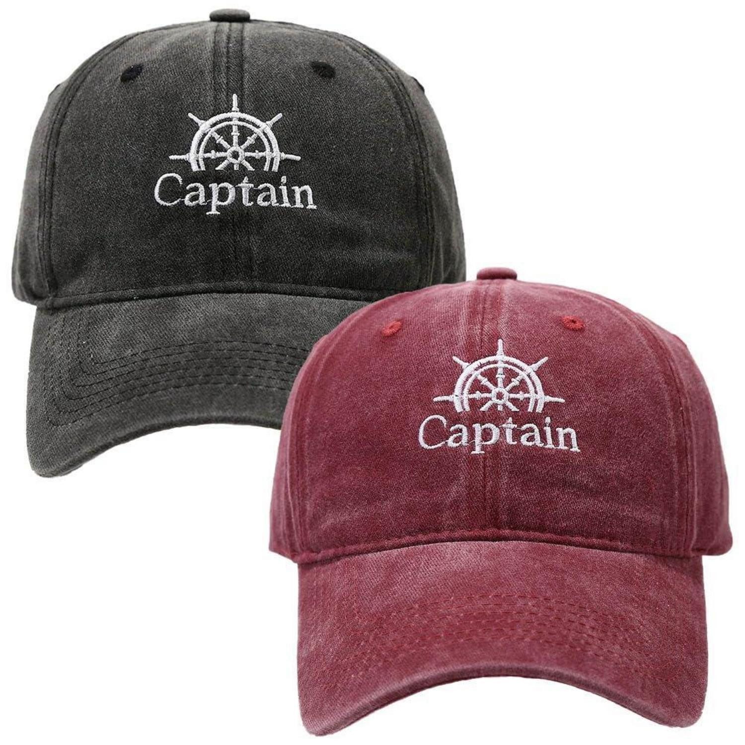 LuxusKollektion Trucker Cap Kapitänsmütze Anker Stickerei Schwarz/Weinrot (1-St)