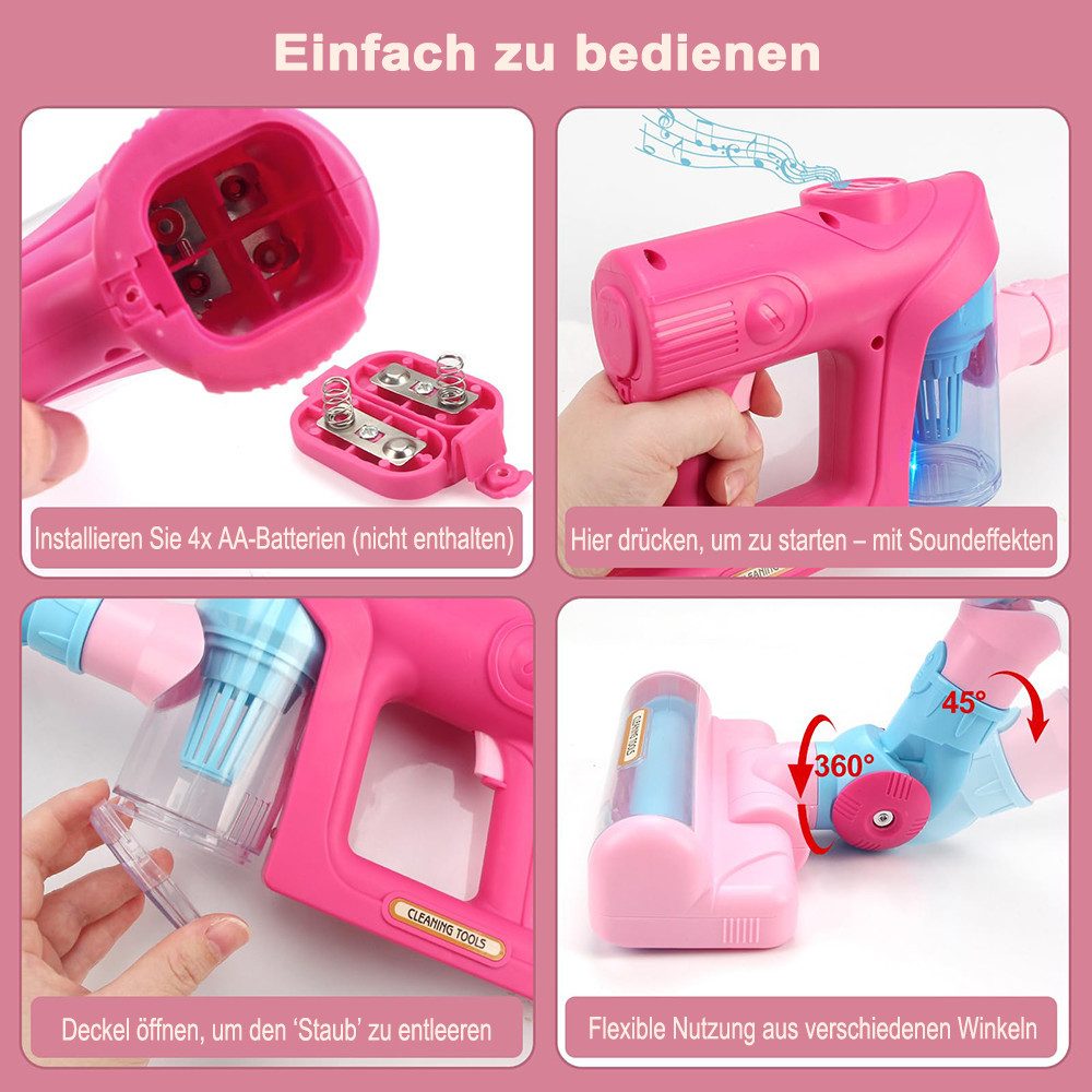 CLTYQ Kinder-Staubsauger Reinigungswerkzeuge für Kinder 3 4 5 6 Jahren Spie günstig online kaufen