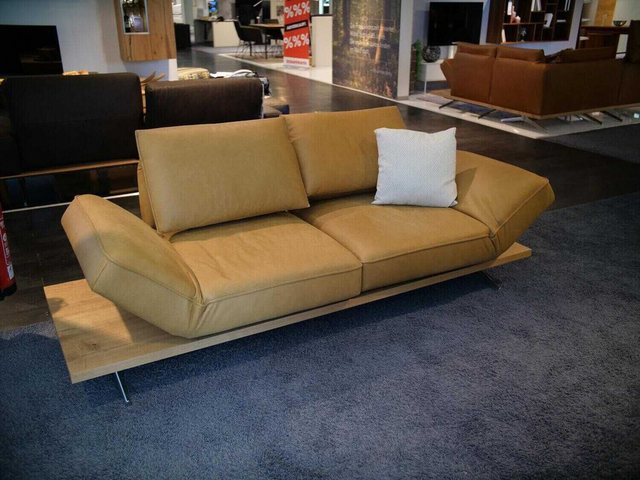 Koinor 2-Sitzer Sofa Phoenix Leder C-Revolution Mustard Plateau Wildeiche m günstig online kaufen