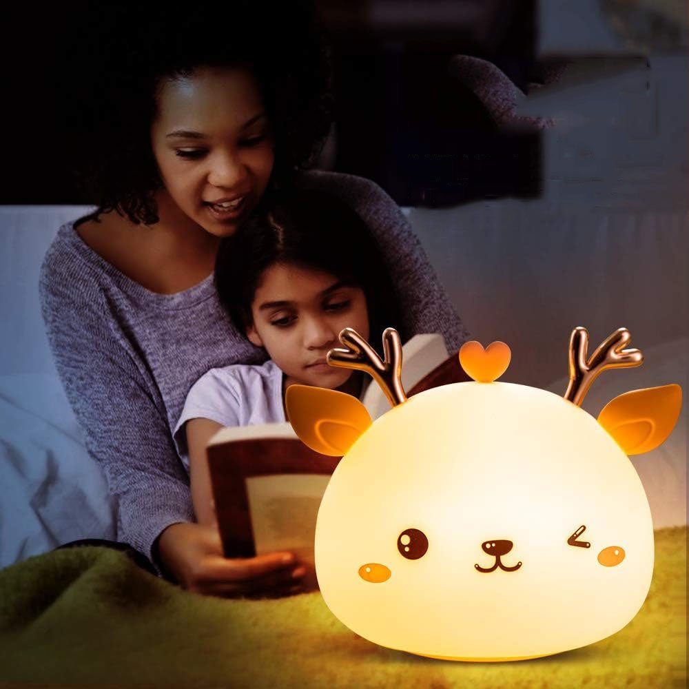 Jormftte LED Nachtlicht Nachtlampe Schalter LED Kinder Babyzimmer,Schlafzimmer für mit Beige1 Touch