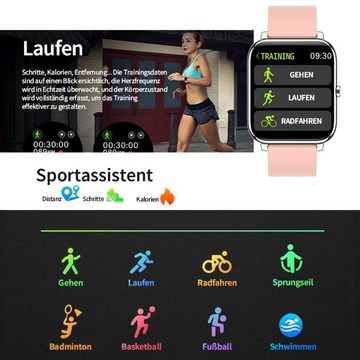 Bothergu Smartwatch, Fitness Armband mit Pulsuhr Schlafmonitor Schrittzähler