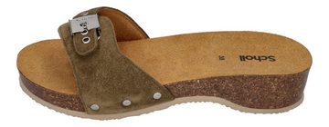 Scholl PESCURA HEEL CORK Keilpantolette Kaki