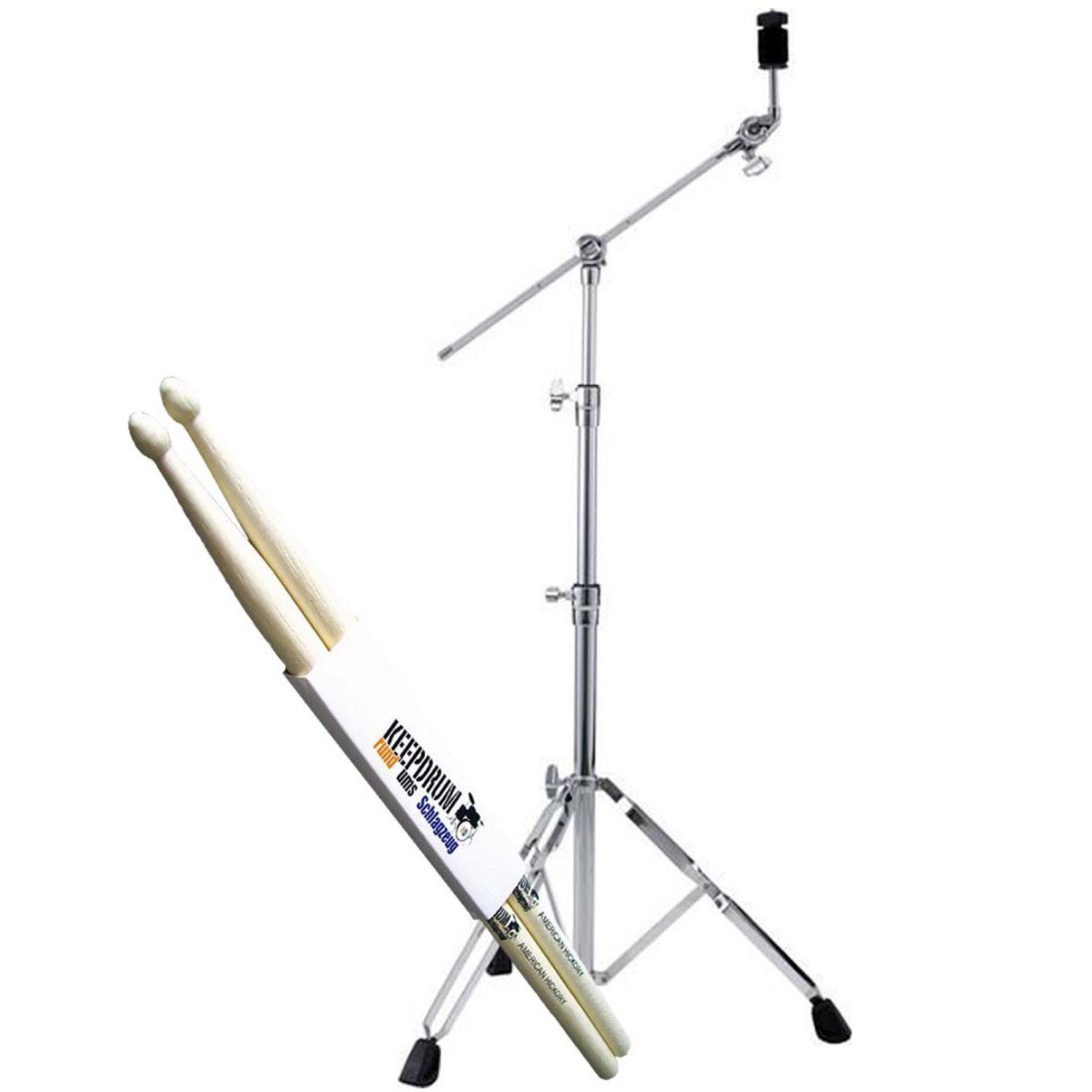 Pearl Drums Schlagzeug Pearl Galgen-Beckenständer BC-830 mit Schlagzeugstöcken