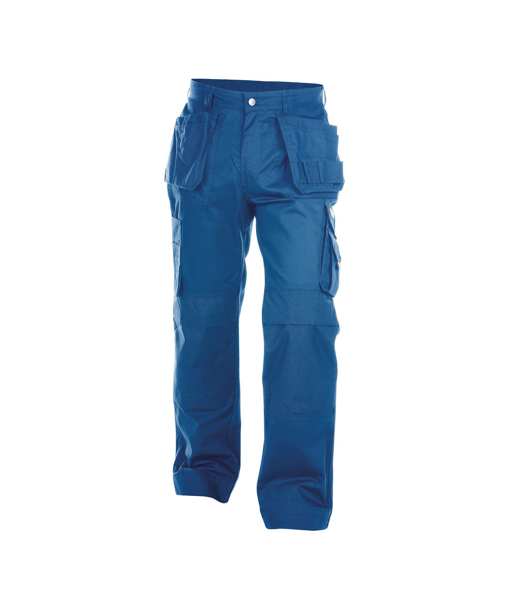 (1-tlg) Arbeitshose Arbeitshose und mit Oxford kornblau Holstertaschen Dassy Kniepolstertaschen