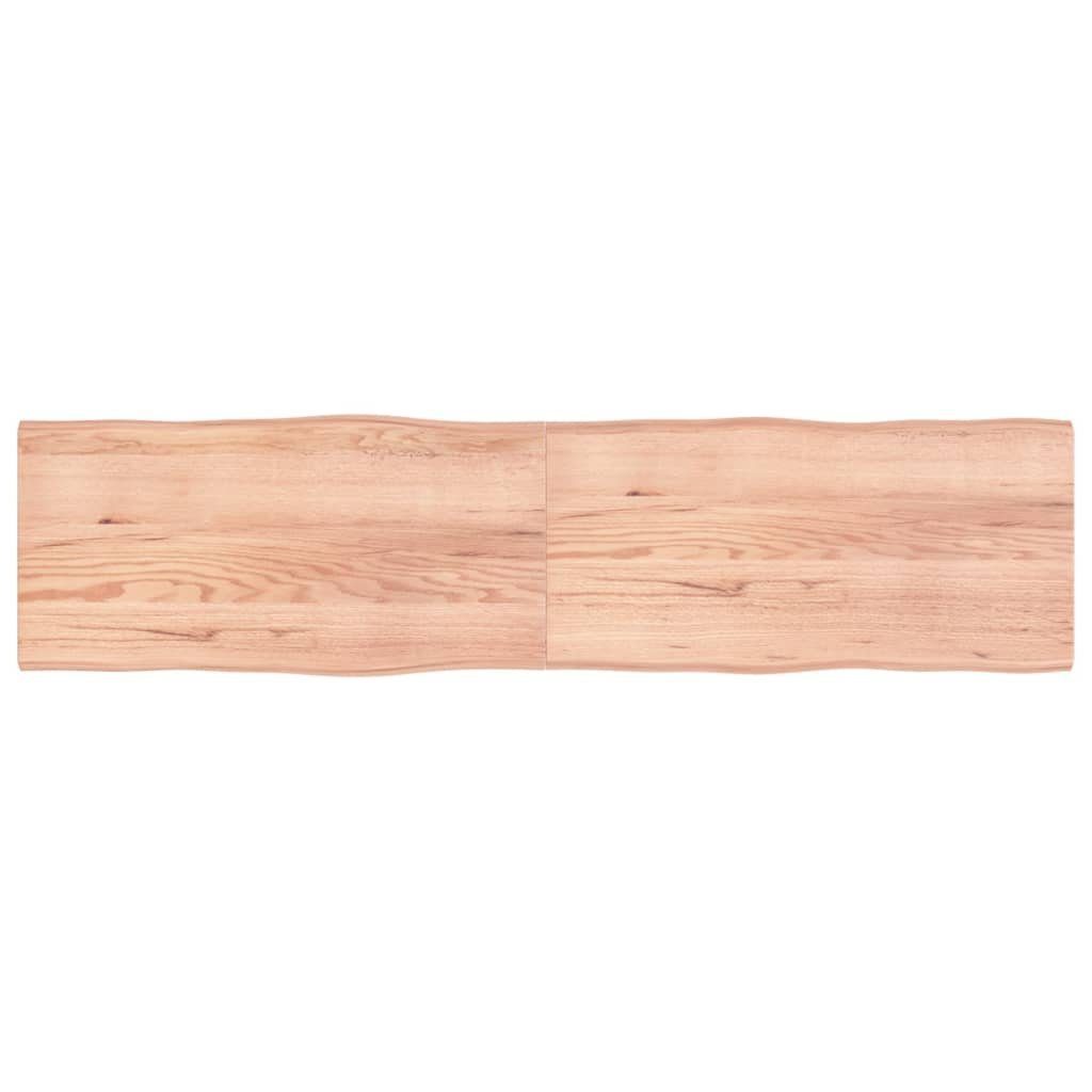 furnicato Tischplatte 200x50x(2-4) cm Massivholz Behandelt Baumkante (1 St)