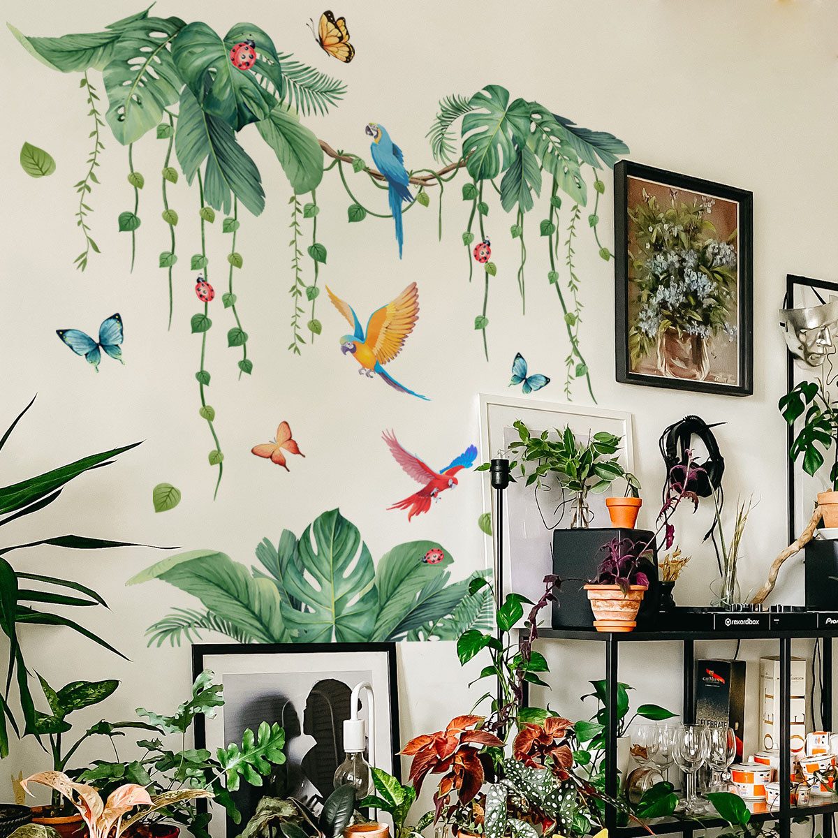 Coonoor Wandtattoo Tropische Blätter Pflanzen Wandaufkleber günstig online kaufen