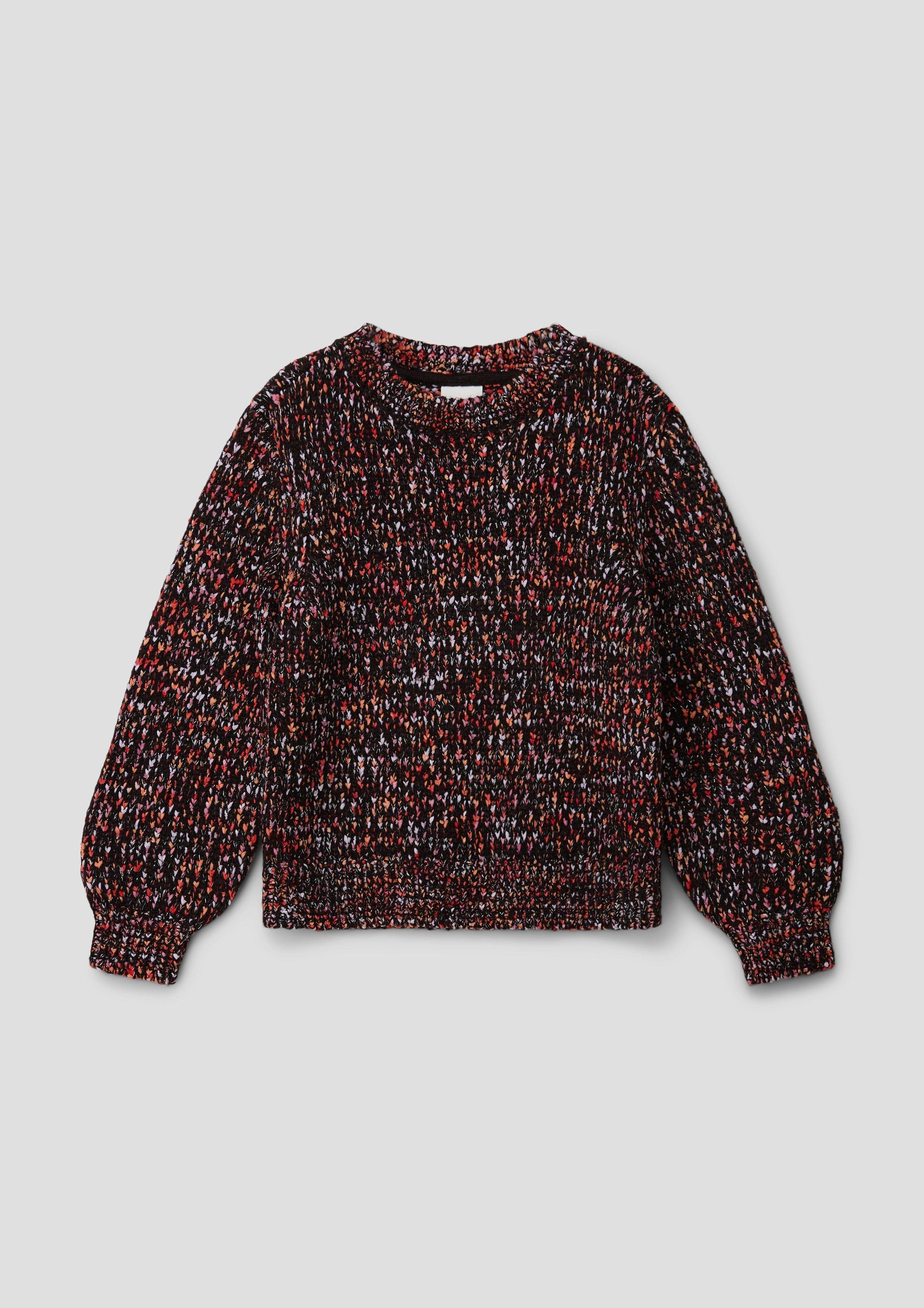 Strickpullover Strickpullover mit Glitzergarn