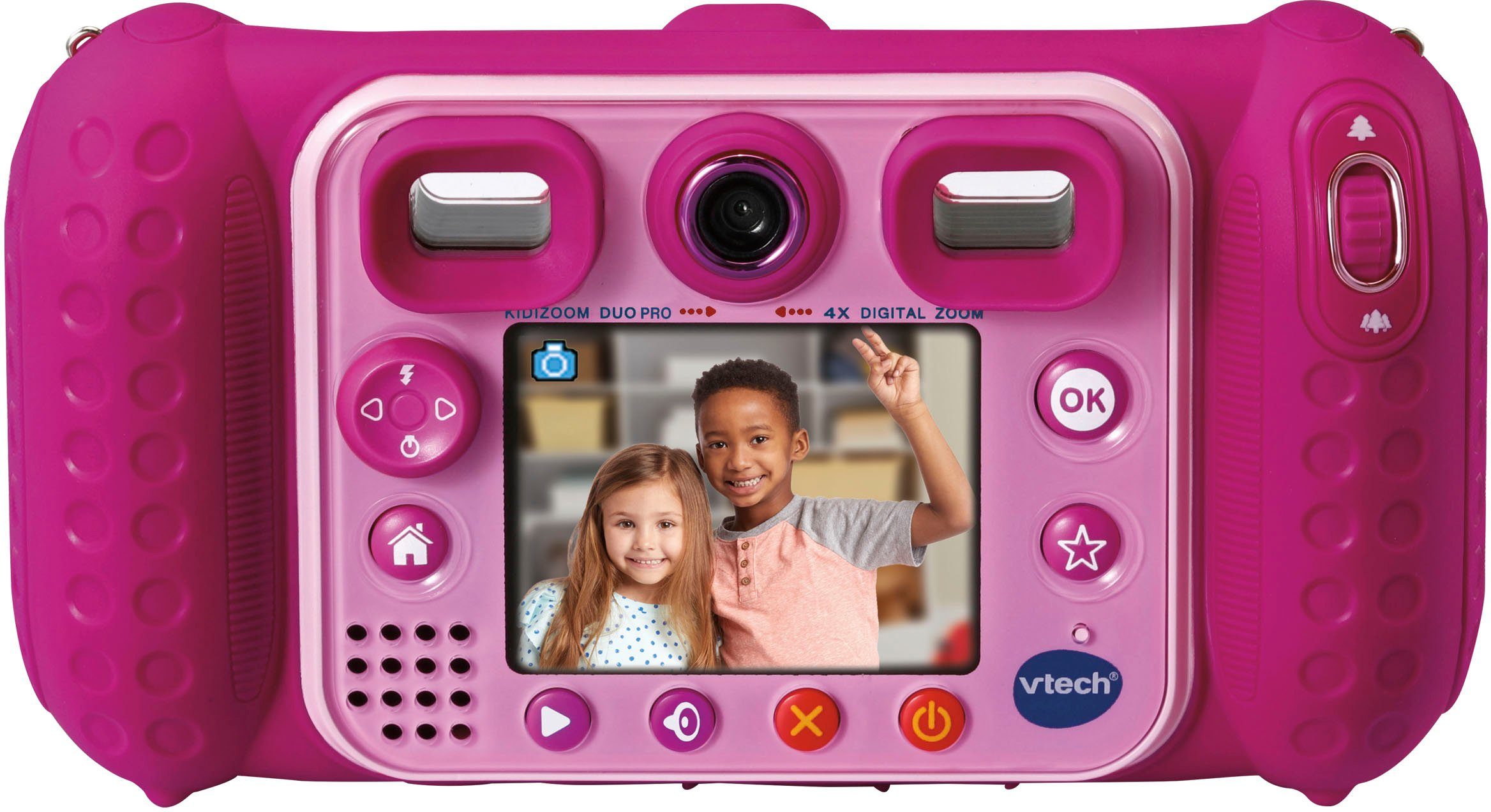 Vtech® KidiZoom Duo Pro, pink Tragetasche) (inklusive Kinderkamera