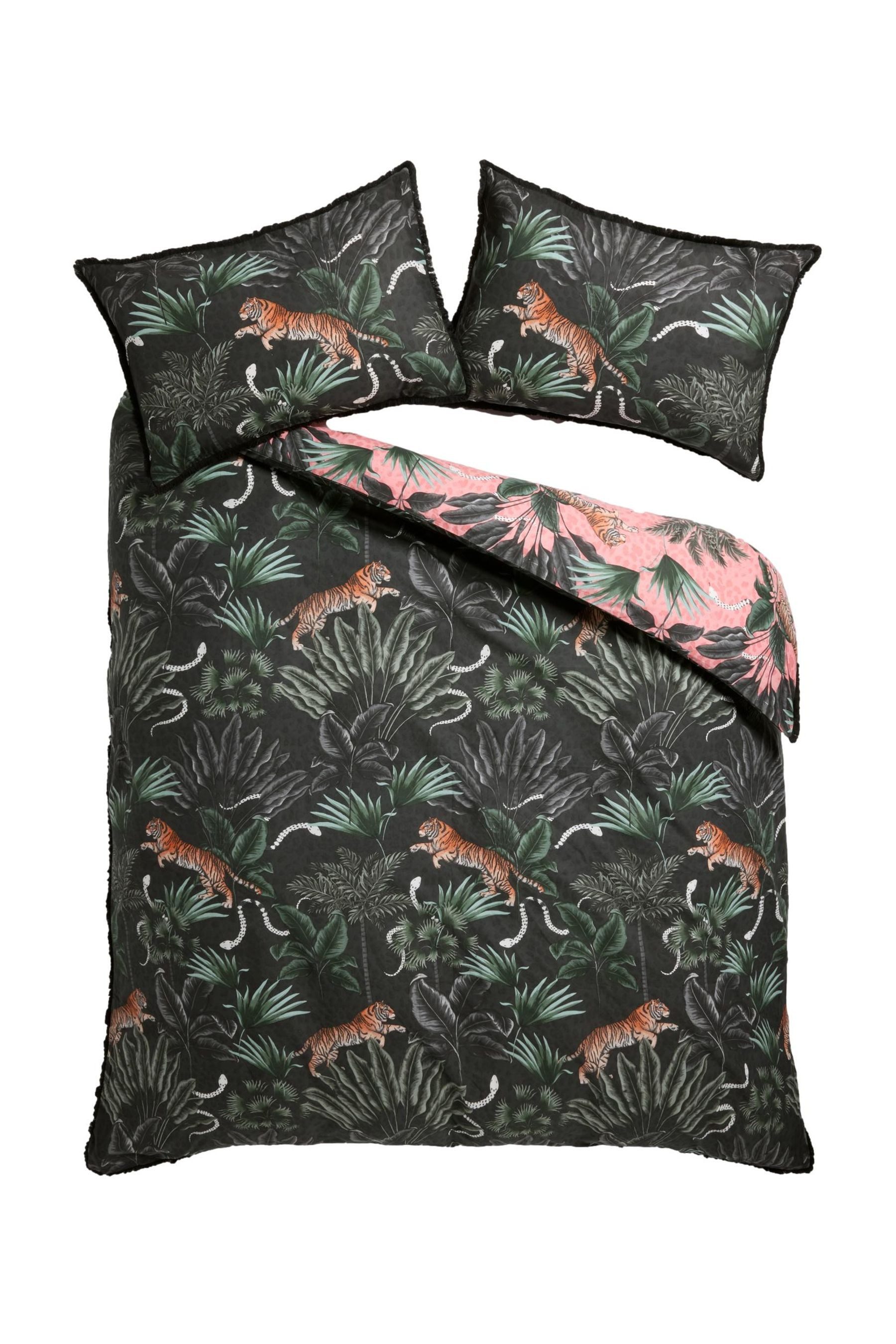 Next Bett-Set Bettbezug und Kissenbezug Tigerdesign mit Fransen, Bezug: Bau günstig online kaufen