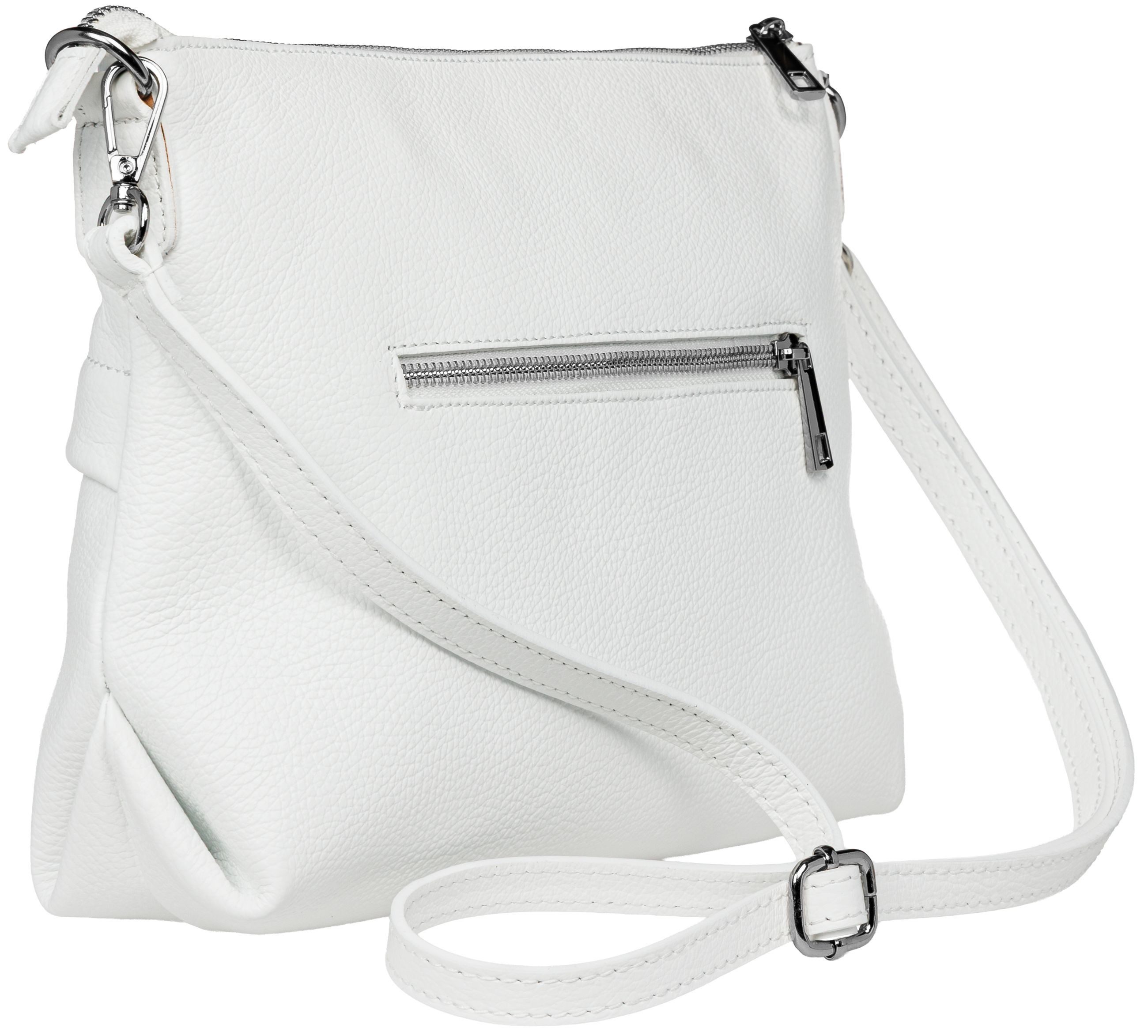 Caspar Umhängetasche lässige Damen Leder Crossbody Bag Tasche -CLASSIC LINE- Modell No.833, leicht, elegant & unempfindlich - 100% Echtleder - Handmade in Italy