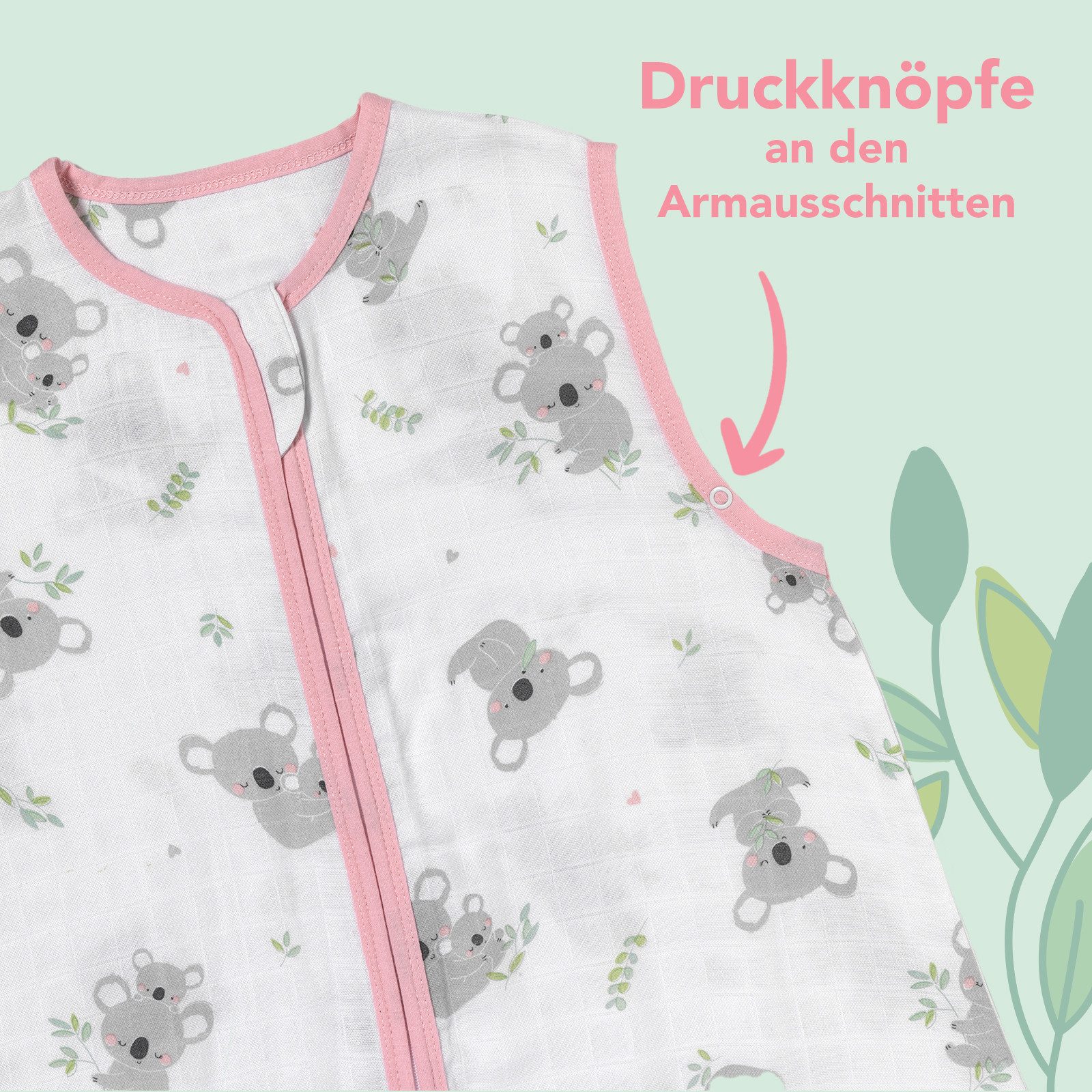 Schlummersack Kinderschlafsack Musselin Babyschlafsack, 0.5 Tog günstig online kaufen