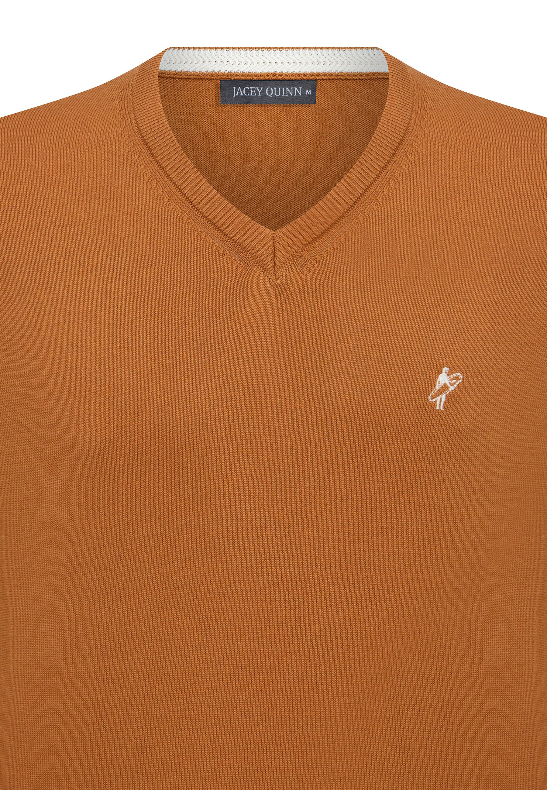 Jacey Quinn Sweatshirt V-Neck Cotton Pullover günstig online kaufen