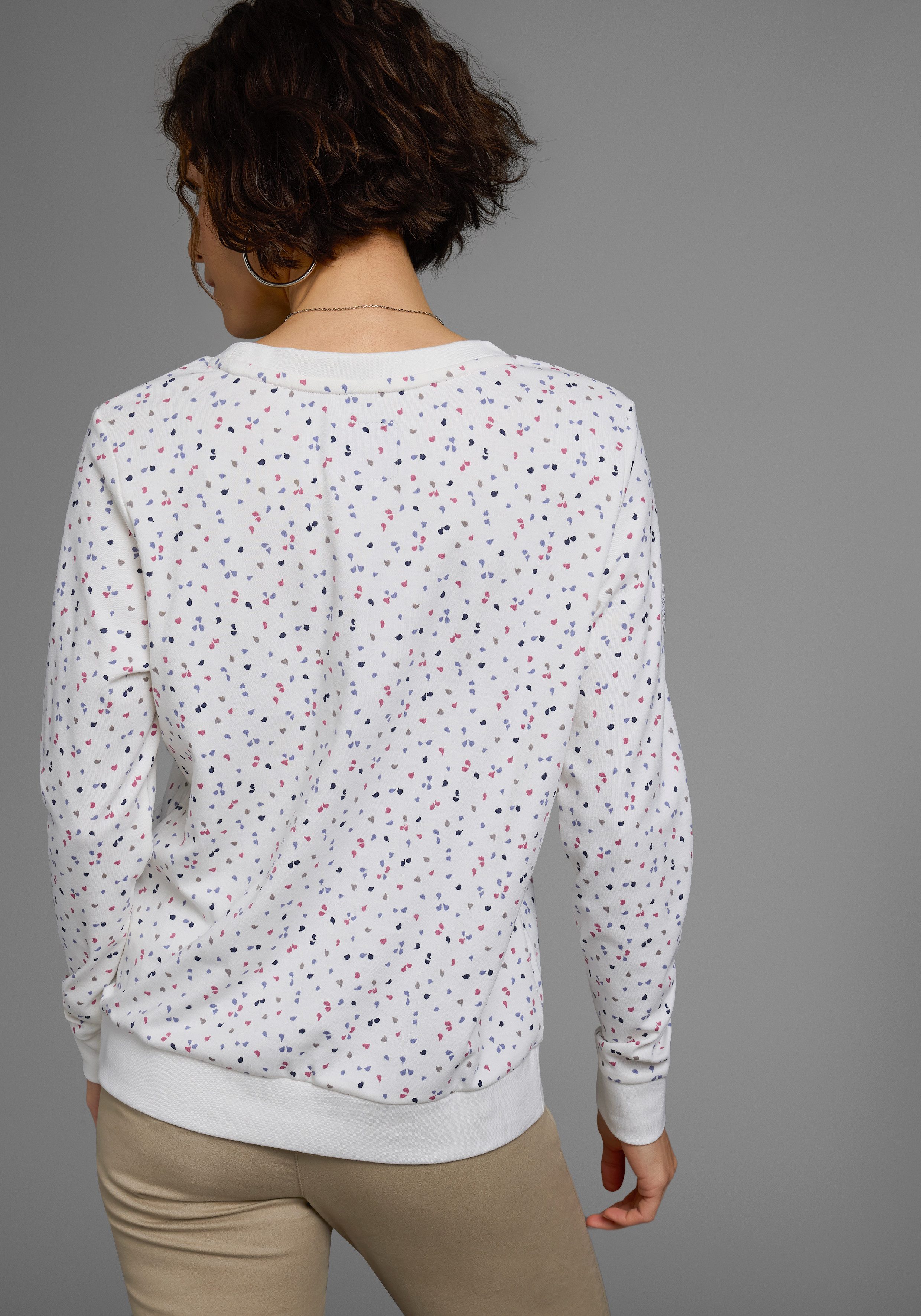 KangaROOS Sweatshirt Langarm, bedruckt, Rundhalsausschnitt, aus Interlockmaterial