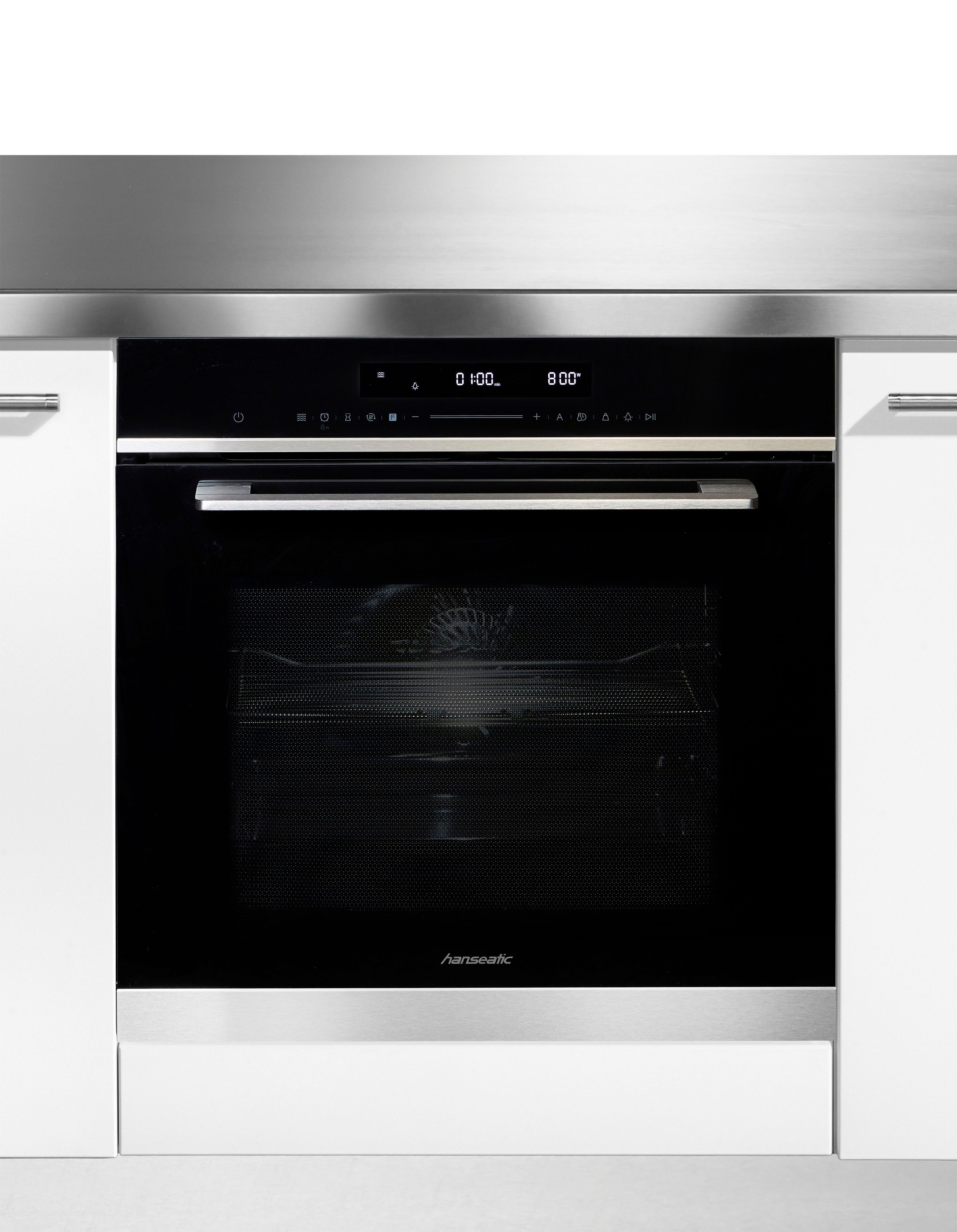 Hanseatic Backofen mit Mikrowelle 7NF30T0-E111E, Praktische Mikrowellen-Funktion: Für schnelles Aufwärmen