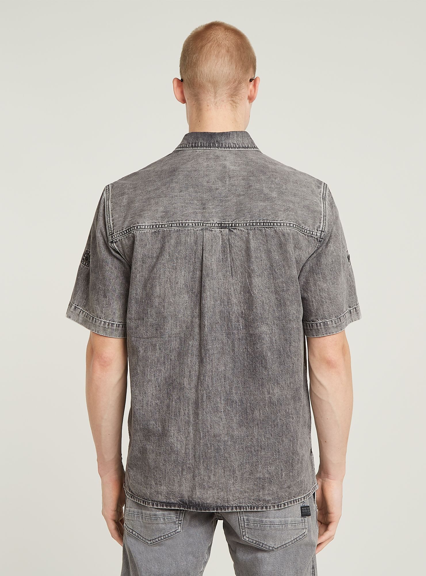 G-STAR Langarmshirt Slanted Double Pocket Regular Hemd