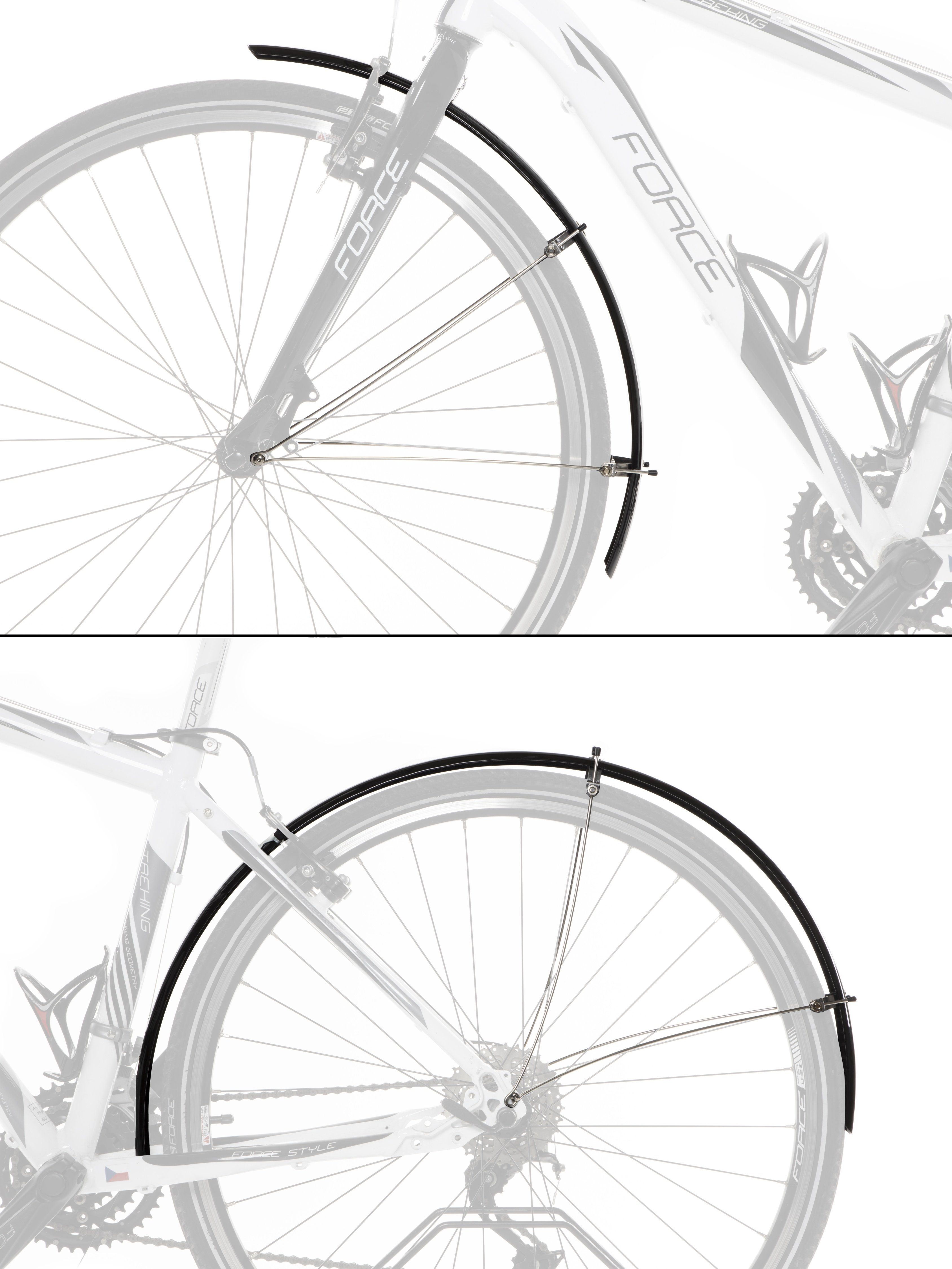 FORCE Schutzblech Force Schutzblech für Rennrad XL Lang mit Streben in Breite 36mm