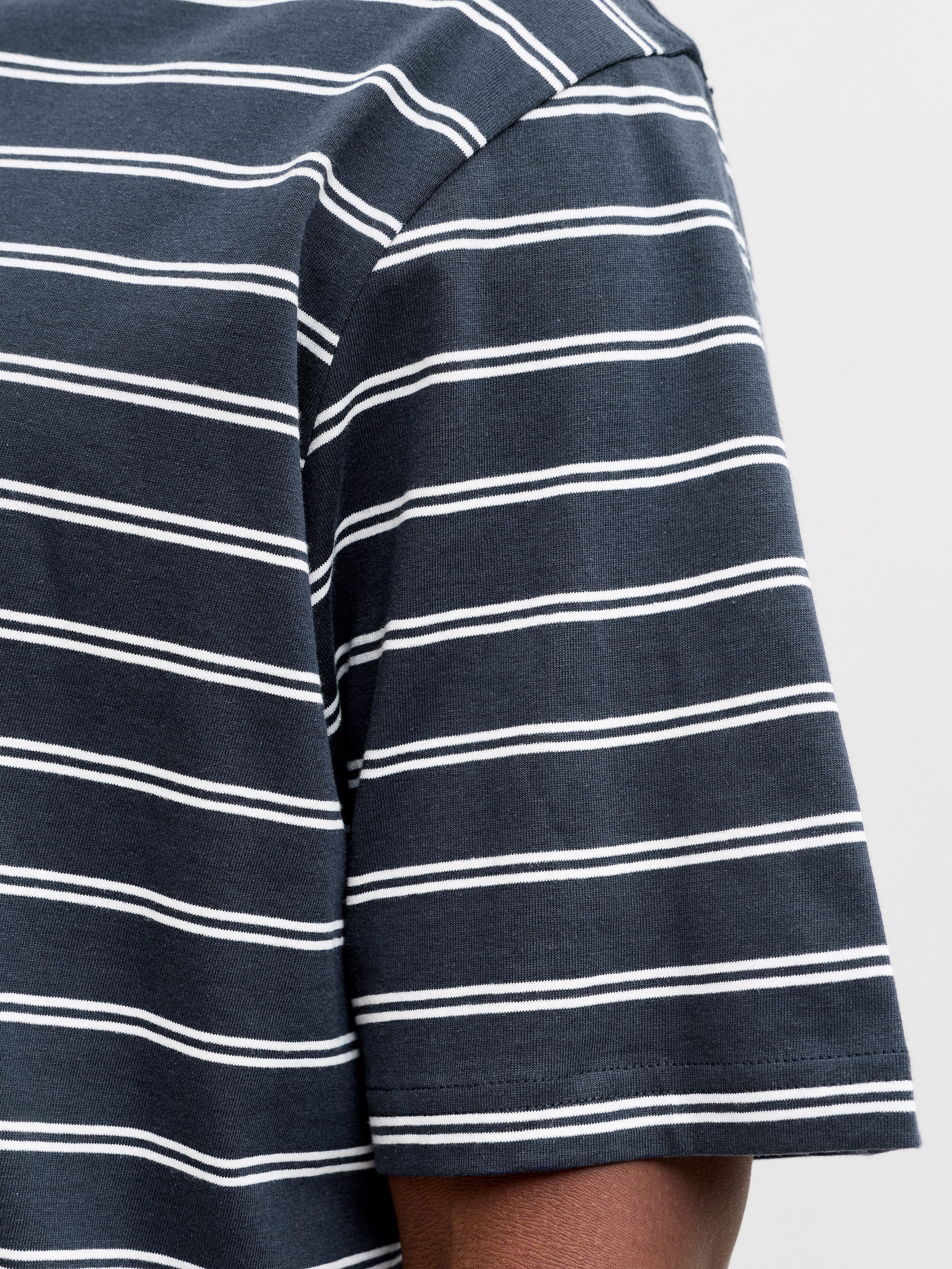 Jack & Jones T-Shirt JORNORREBRO STRIPE TEE SS CN LN Baumwolle, relaxed fit