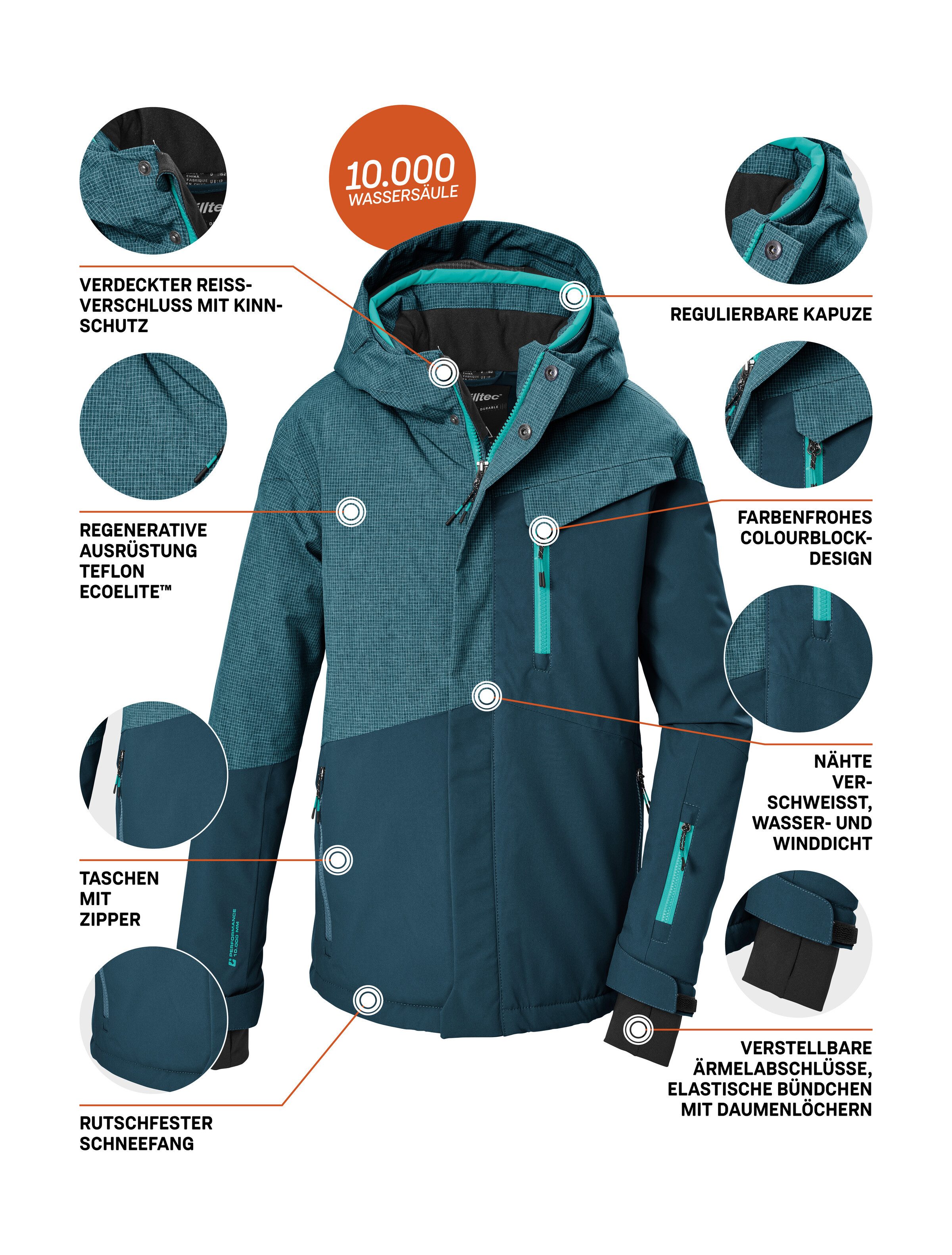 Killtec Skijacke KSW 211 BYS SKI JCKT Wind- und wasserdichte Skijacke mit verstellbarer Kapuze – Bild 5 von 5