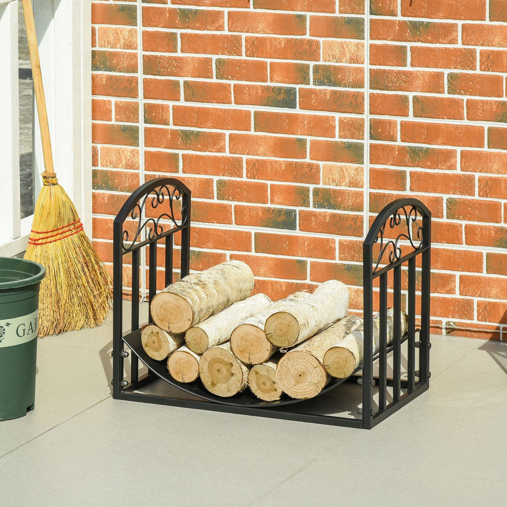 Outsunny Kaminholzregal Kaminholzregal für 60 kg