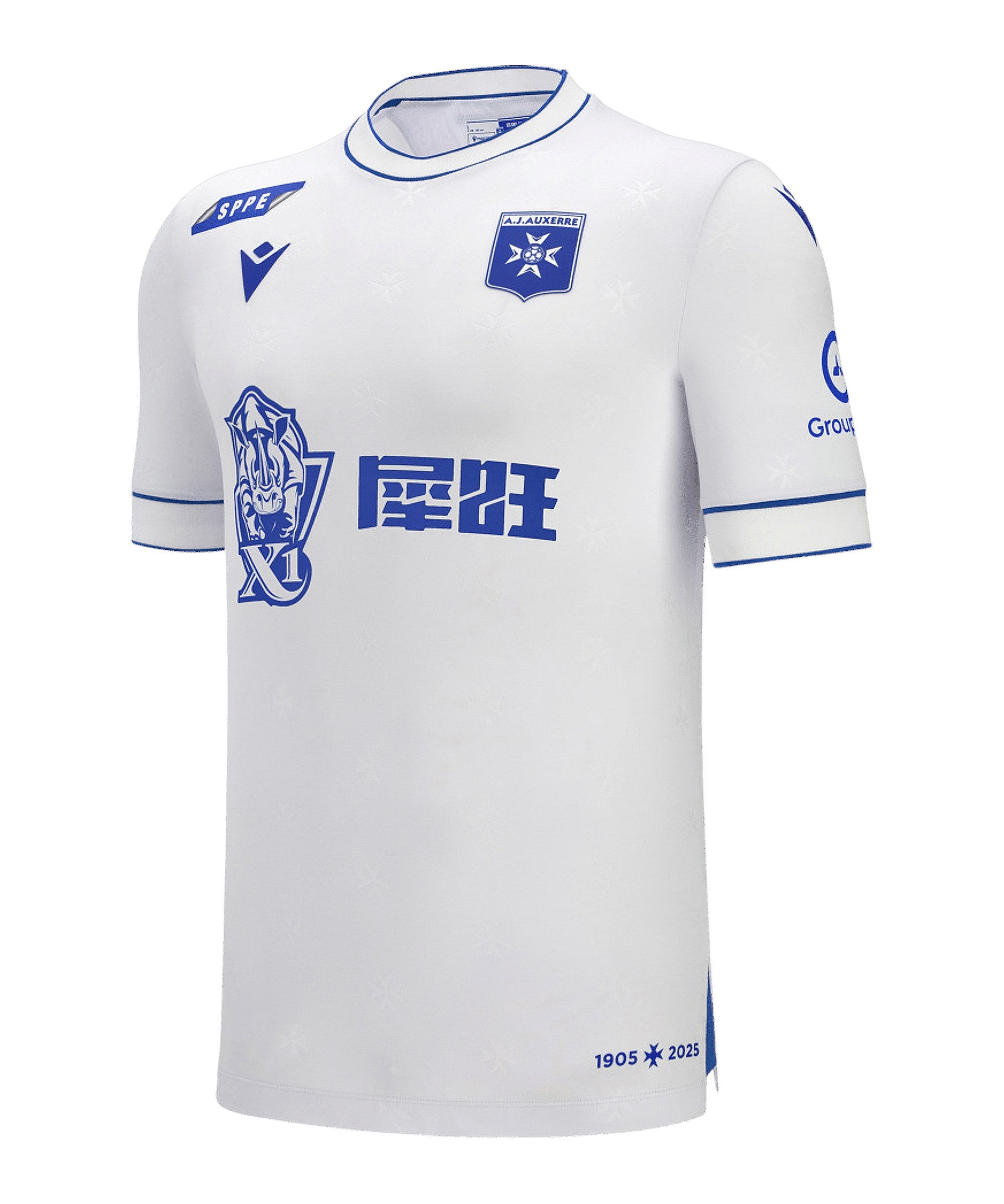 Macron Fußballtrikot Macron AJ Auxerre Trikot Home 2025/2026 Weiß Teamsport