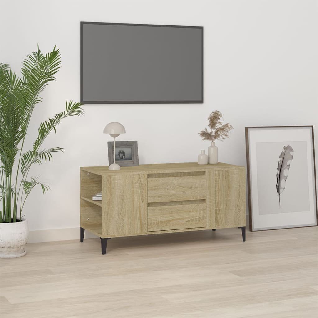 102x44,5x50 TV-Schrank furnicato Holzwerkstoff cm Sonoma-Eiche