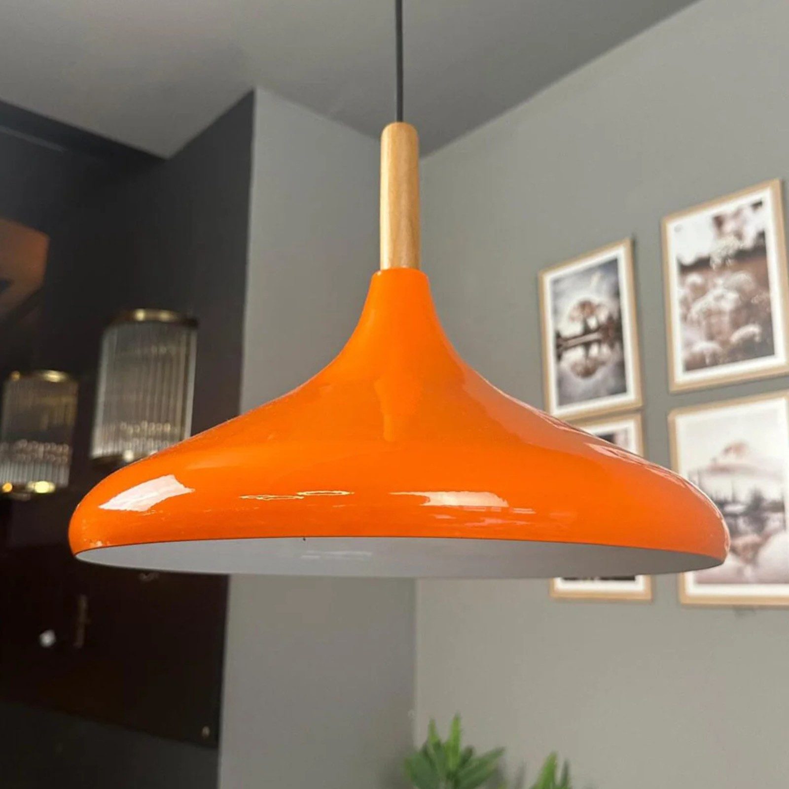 Bamyum Pendelleuchte Bamyum Pendelleuchte I Champion I Ø35 cm Holz-Metall E27 Moderne Lampe, ohne Leuchtmittel