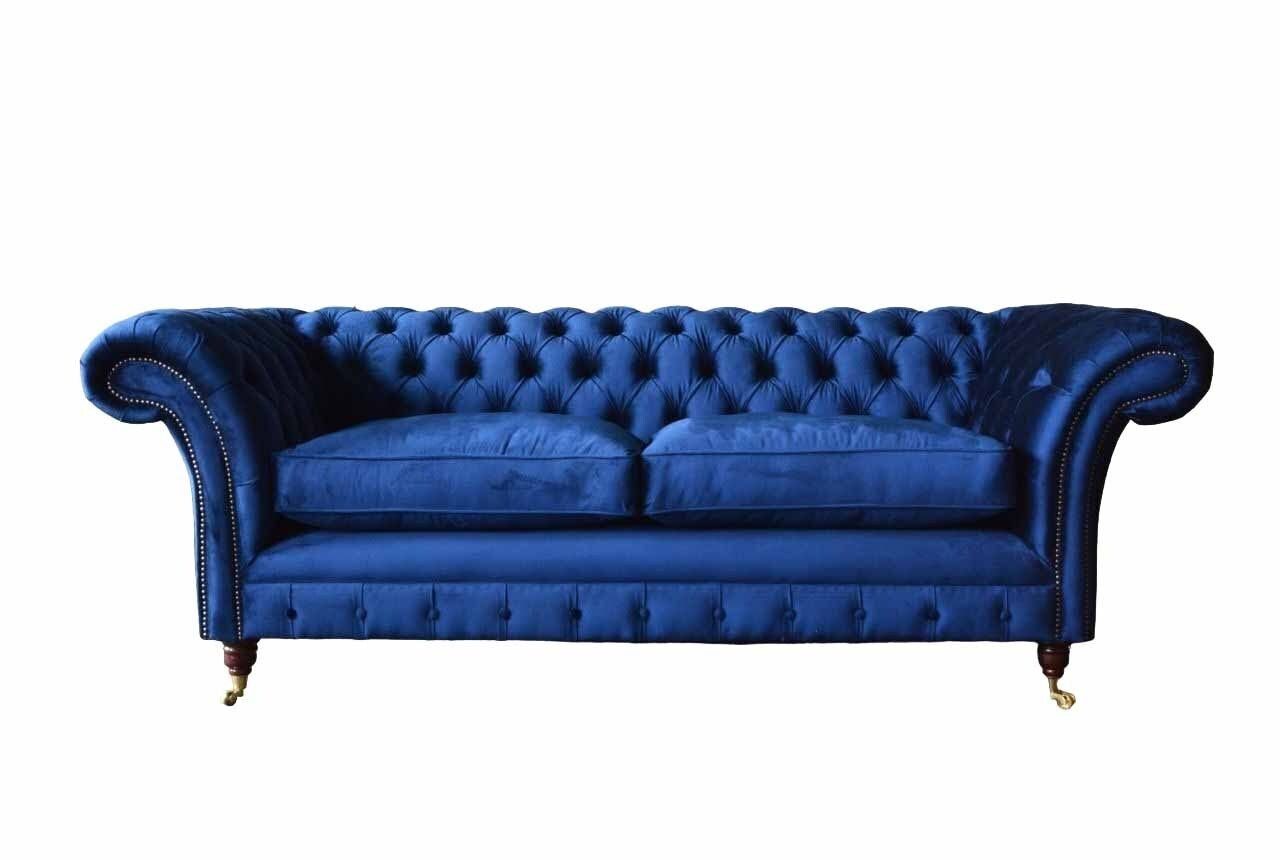 JVmoebel Sofa Chesterfield Polster Sofas Design Luxus Couch Sofa 3 Sitzer Textil, Made In Europe