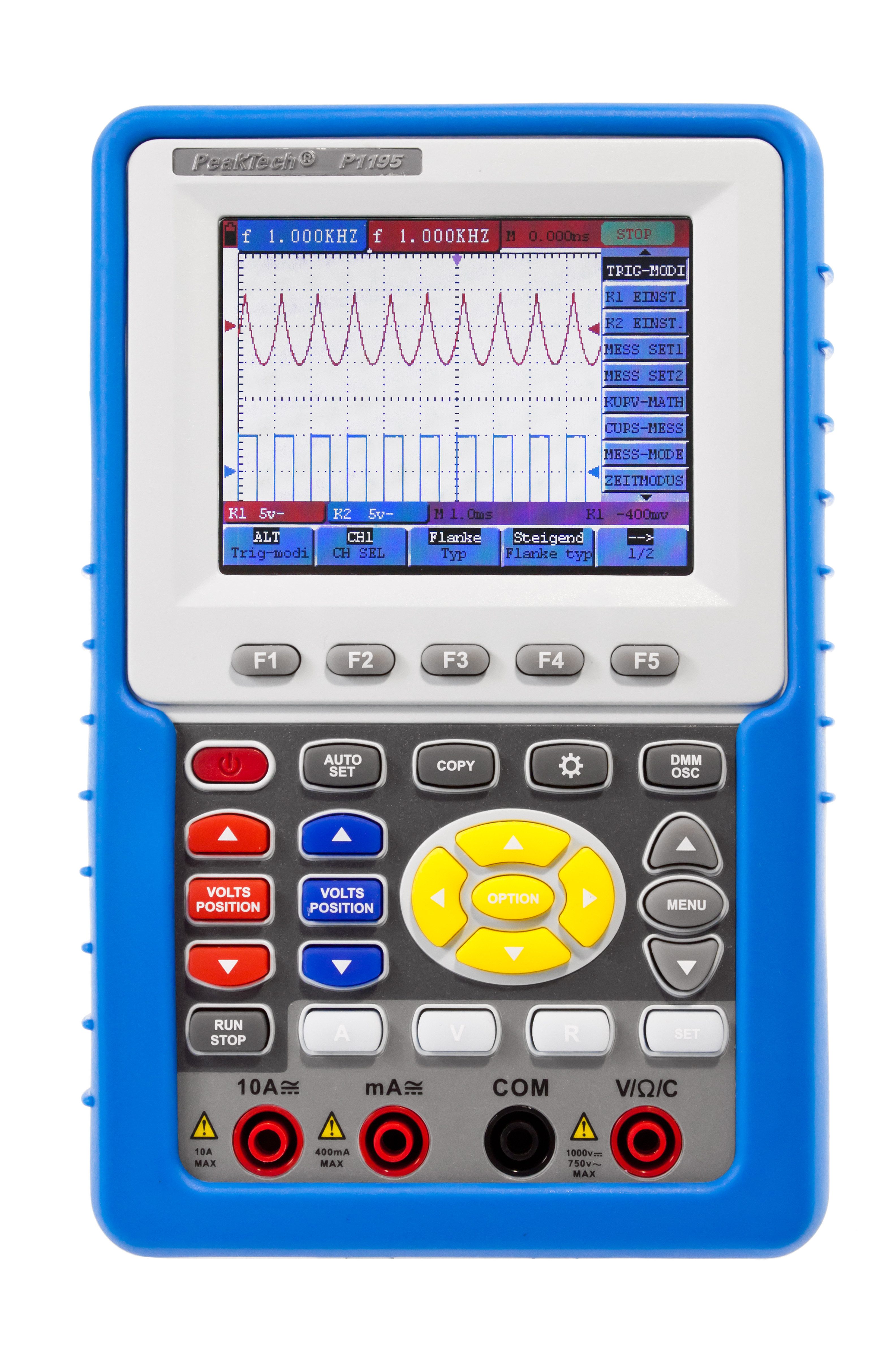 PeakTech Spannungsprüfer Hand- Oszilloskop/Multimeter Oszilloskop 100 MHz / 2 CH