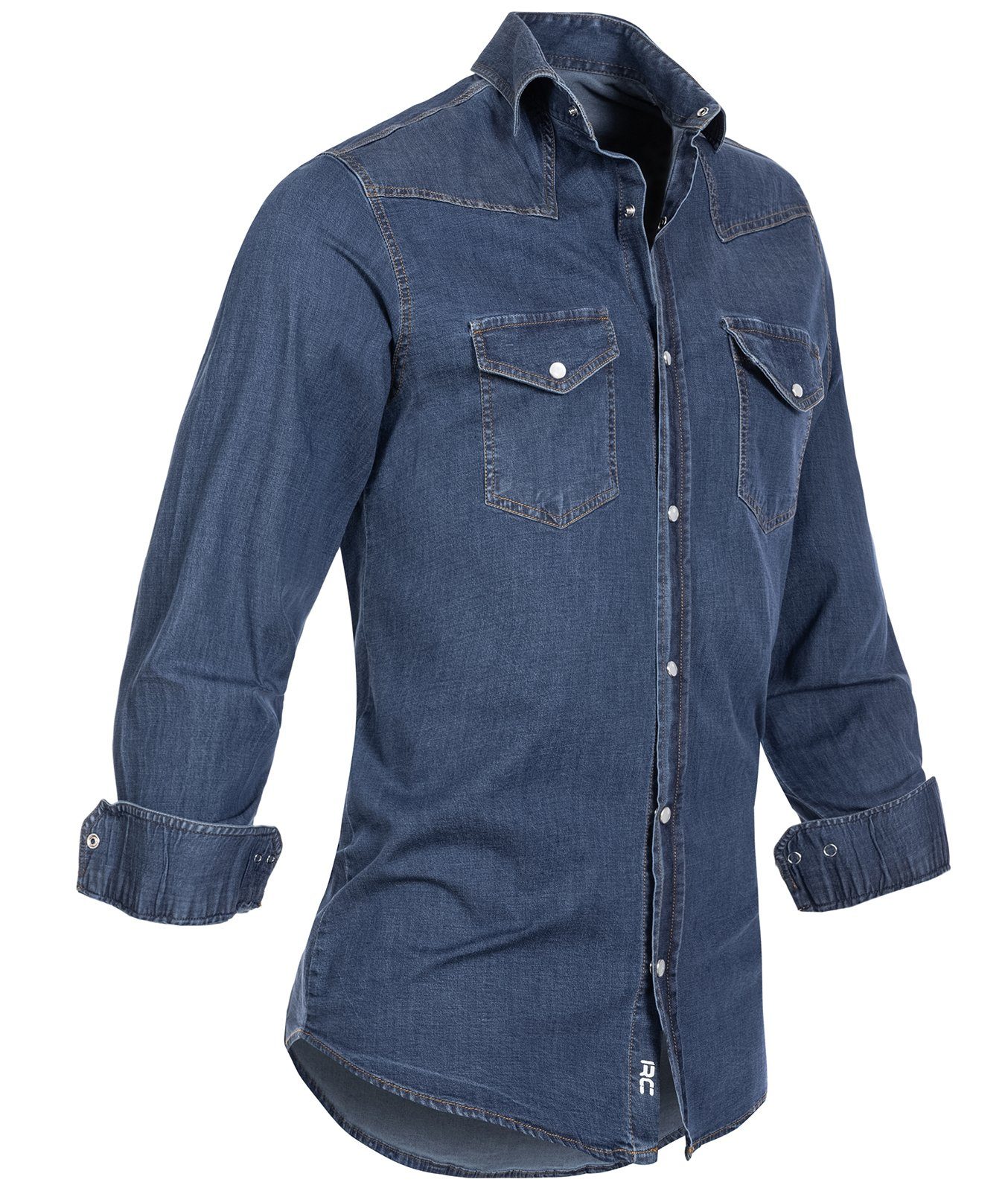 Rock Creek Jeanshemd Herren Jeanshemd Blau H-200 günstig online kaufen