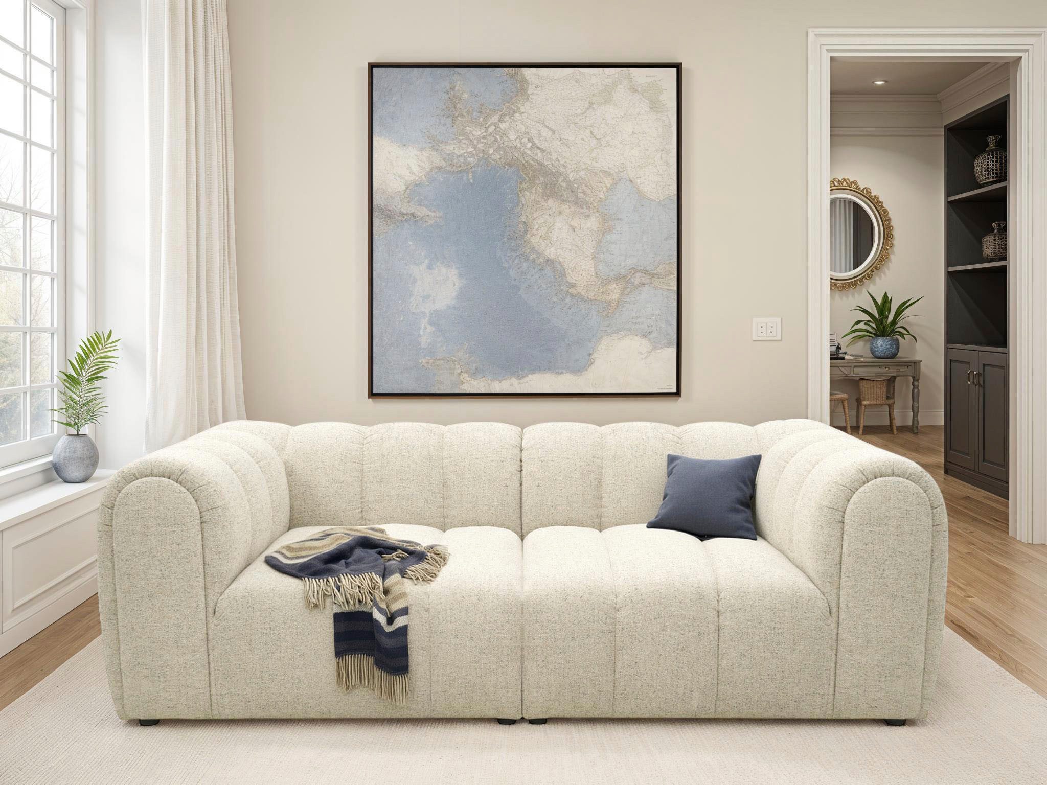 DOMO collection Big-Sofa Odense Megasofa in 2 Breiten, Taschenfederkernunterfederung, bequem, aus pflegeleichtem Strukturbezug und legerer Polsterung