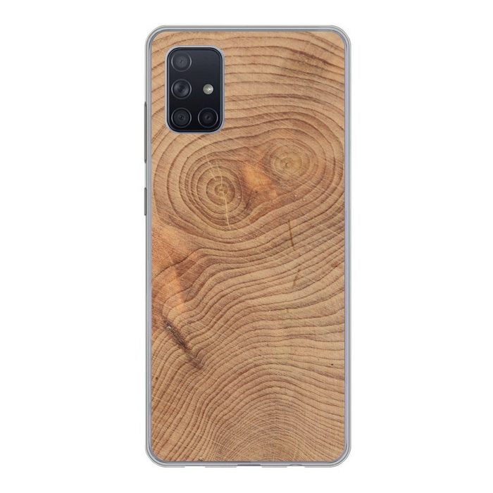 MuchoWow Handyhülle Hintergrund der Struktur aus Holzbrettern Phone Case Handyhülle Samsung Galaxy A71 Silikon Schutzhülle