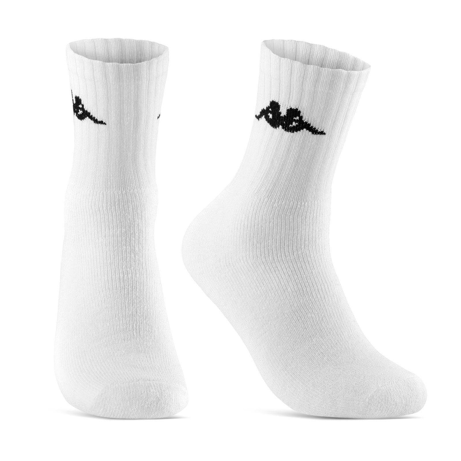 Sportsocken Paar Sportsocken 6 Baumwolle (Weiß, WP sockenkauf24 Socken 12 Herren Damen oder 43-46) 6-Paar, & KAPPA Arbeitssocken