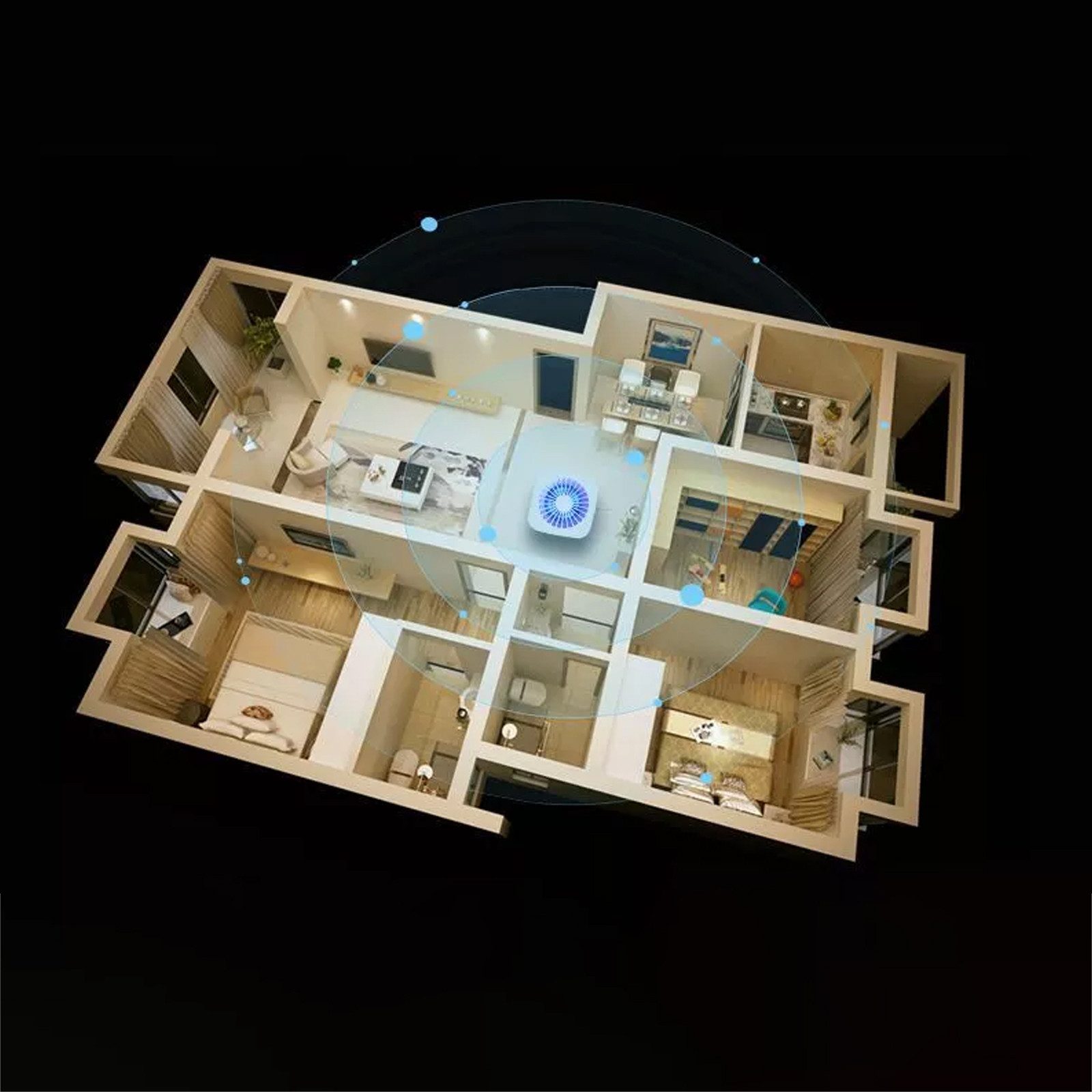 REDOM Luftreiniger Mini Luftfilter tragbar Luftreinigung mit Turbomotor, für 15 m² Räume, gegen Staub Pollen kompakt für Büro Auto Schlafzimmer