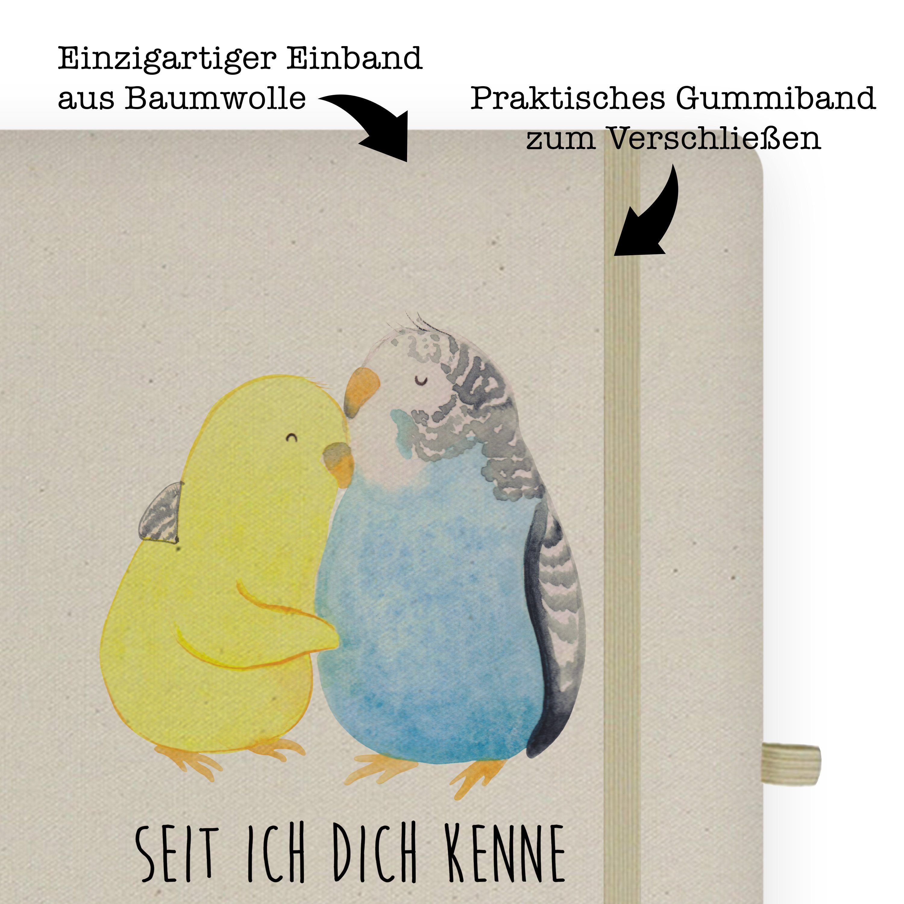 Panda Wellensittich Transparent Freund, - Liebe Notizbuch & Schrei & Umarmen, Panda Mr. Mrs. Geschenk, Mr. - Mrs.
