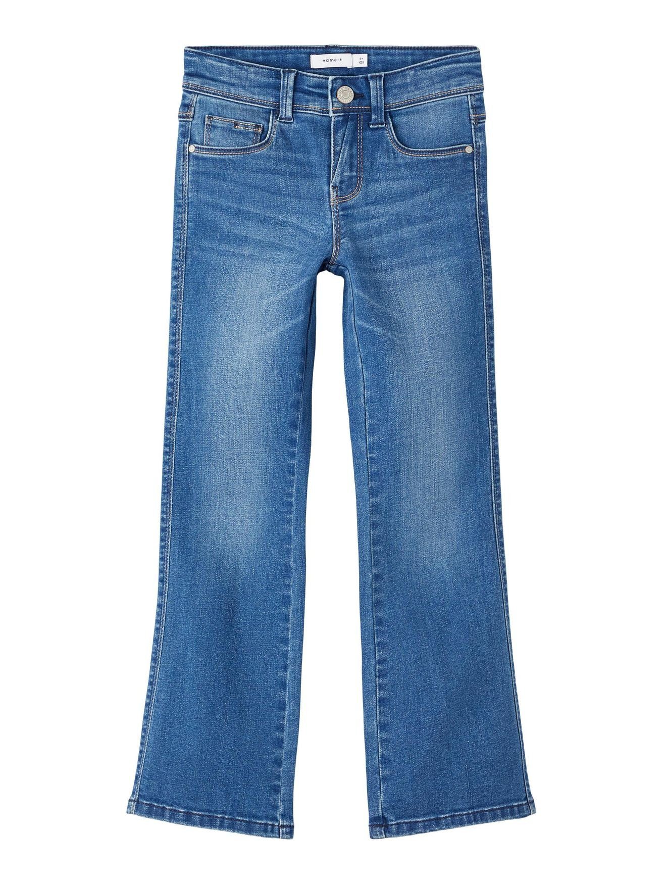 Jeans 5535 Leg Mädchen NKFPOLLY It Denim Straight Dunkelblau in Regular-fit-Jeans Name Hose