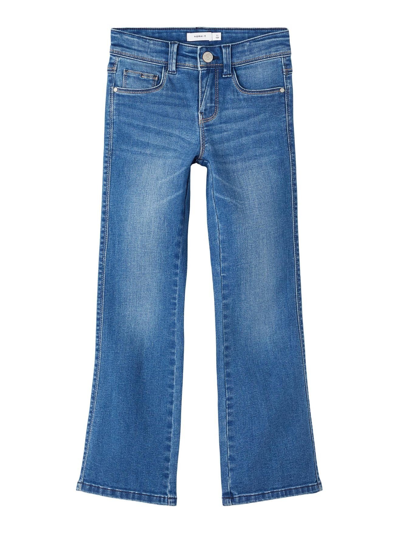 Name It Regular-fit-Jeans Straight Dunkelblau in NKFPOLLY Jeans Mädchen Denim Hose Leg 5535