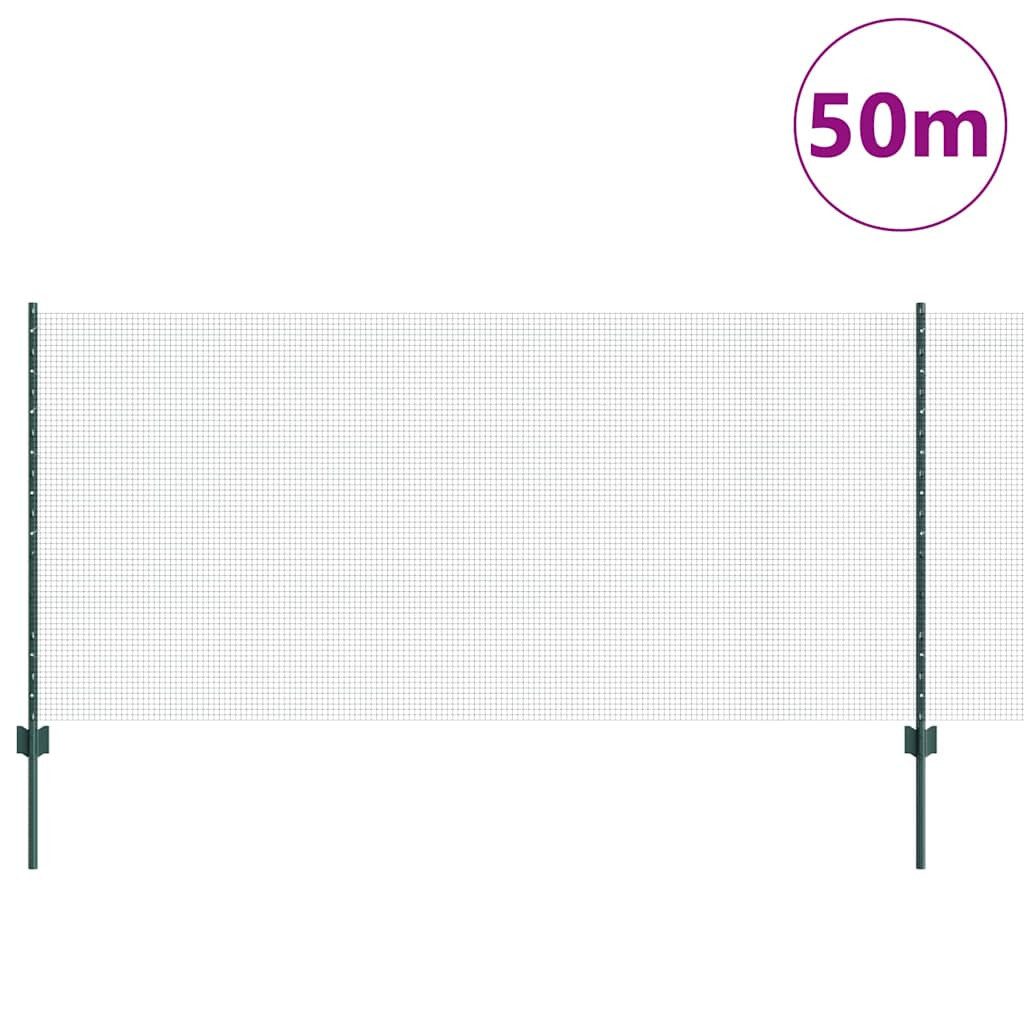 vidaXL Gartenzaun Zaun mit Pfosten Grün günstig online kaufen