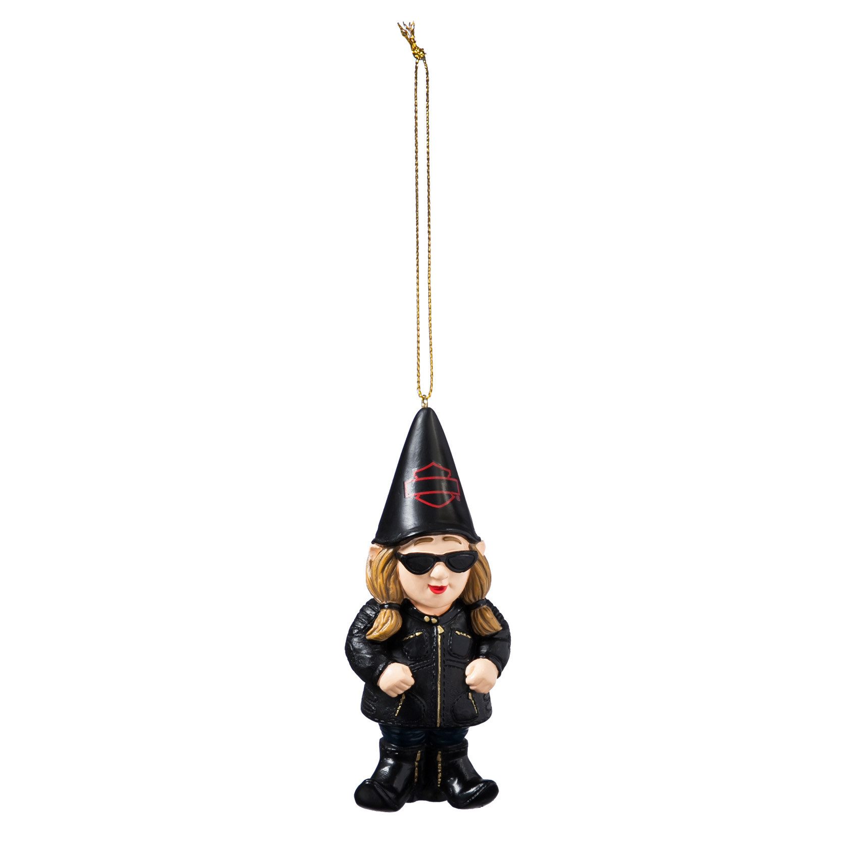 HARLEY-DAVIDSON Gartenzwerg Lady Biker Themed Polystone Gartenzwerg Gnome Gnomette, Größe (B x T x H): 11 x 9 x 28 cm oder 4,45 x 3,5 x 10,2 cm