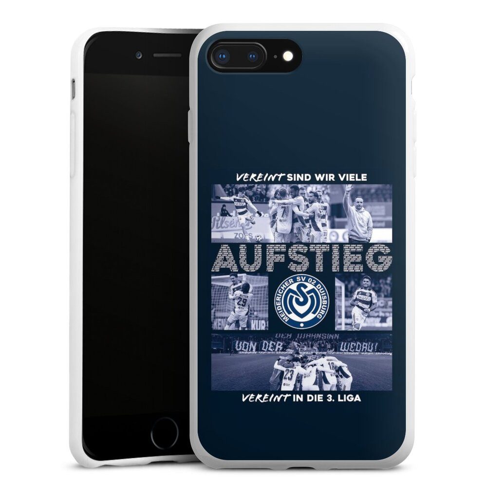 DeinDesign Handyhülle MSV Duisburg Aufstieg Offizielles Lizenzprodukt, Apple iPhone 8 Plus Silikon Hülle Bumper Case Handy Schutzhülle