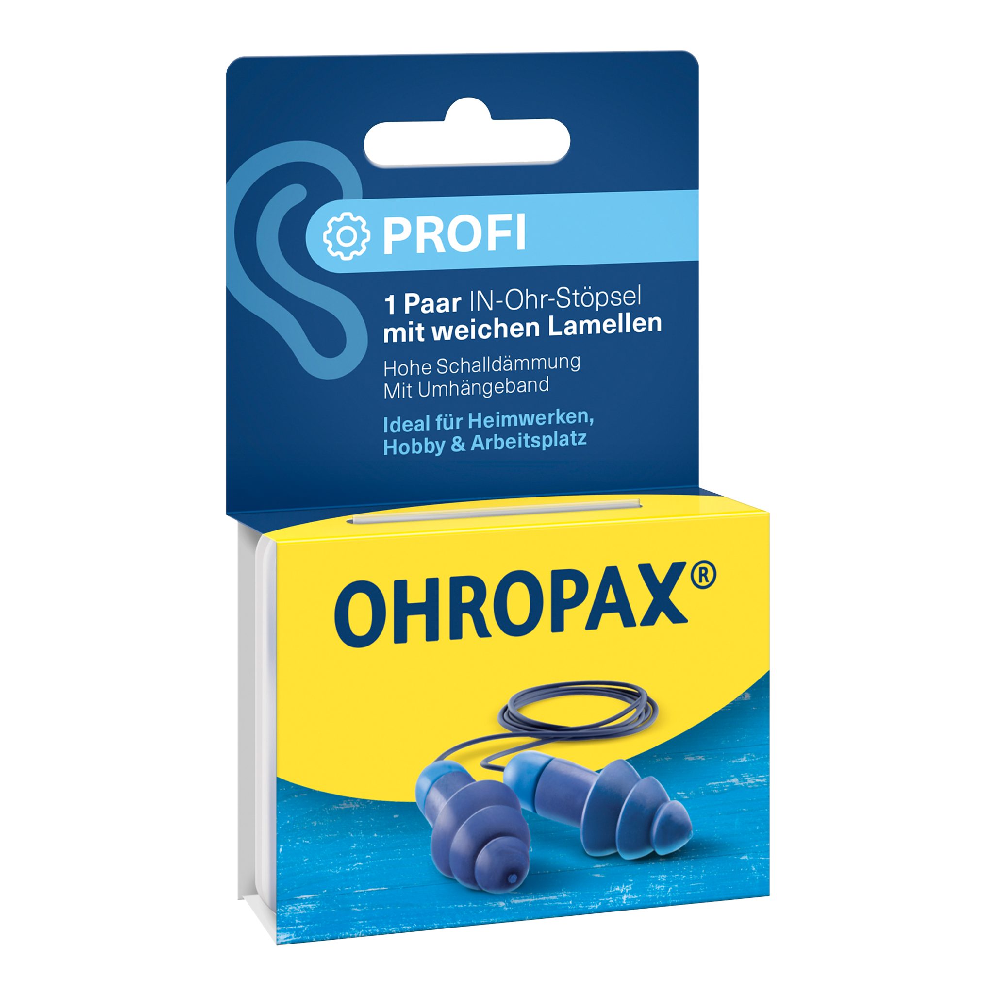 OHROPAX Gehörschutzstöpsel OHROPAX Profi Ohrstöpsel 1 Paar – Lärmschutz SNR 29 dB