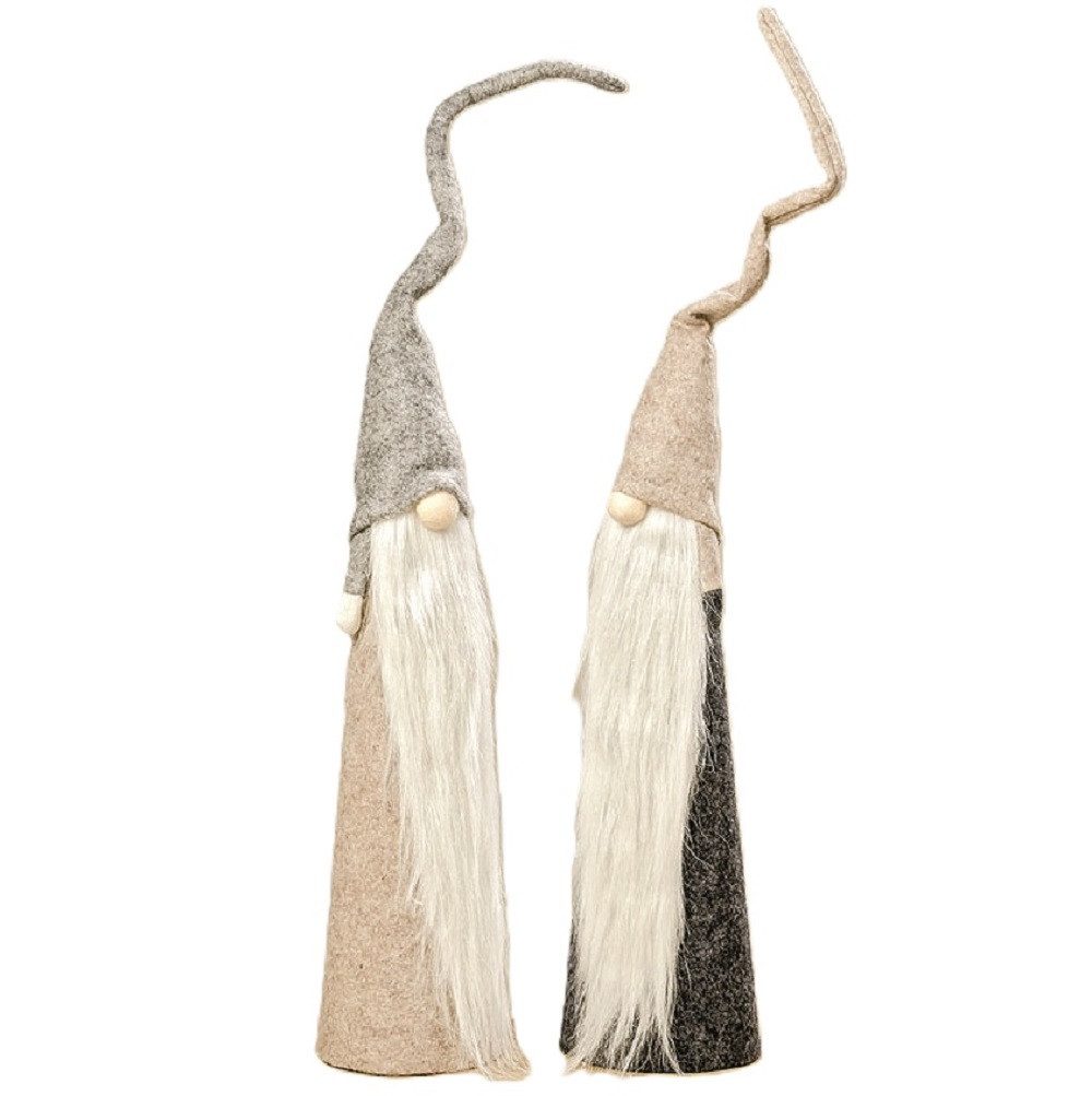 BOLTZE GRUPPE GmbH Weihnachtsfigur Dekofigur Dobby Wichtel H.70 cm beige weiß grau Polyester Stückpreis