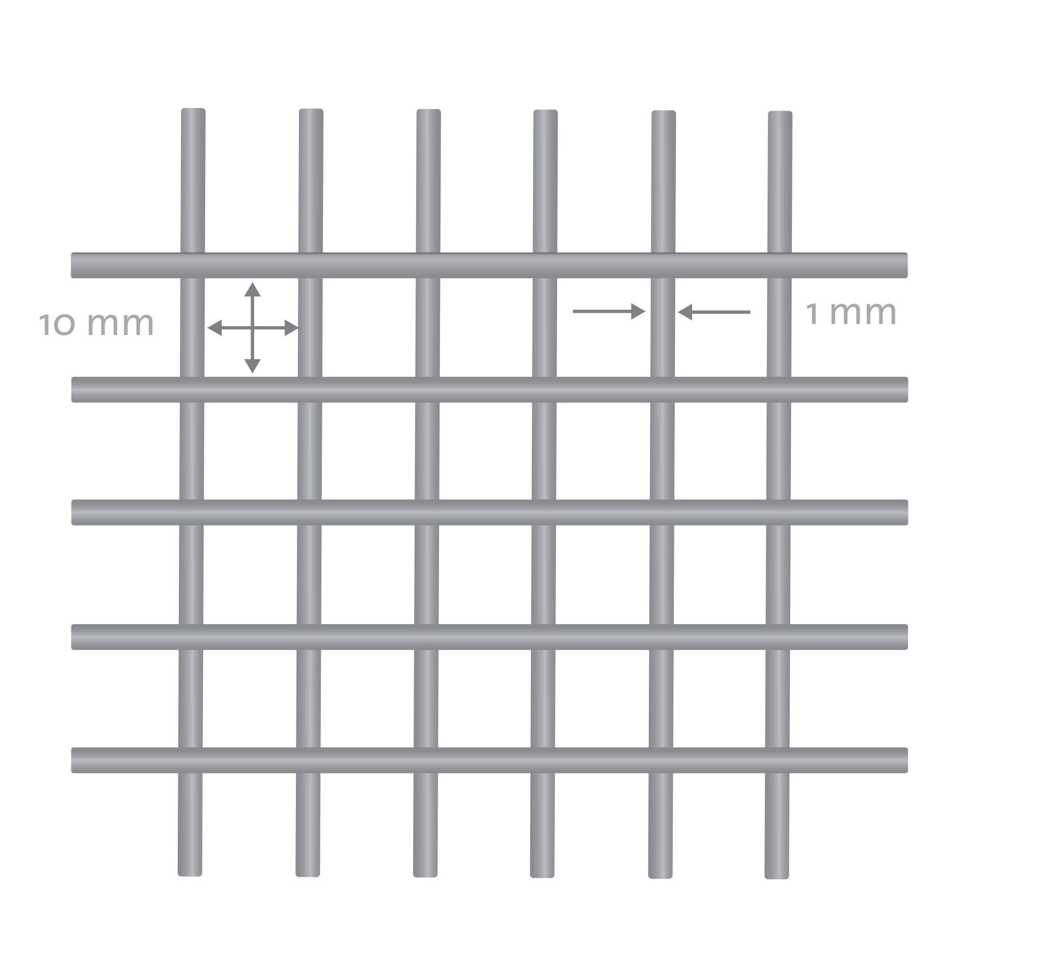 Kraptrap® Volierendraht Edelstahl V2A 1,0 mm, 1 m Höhe
