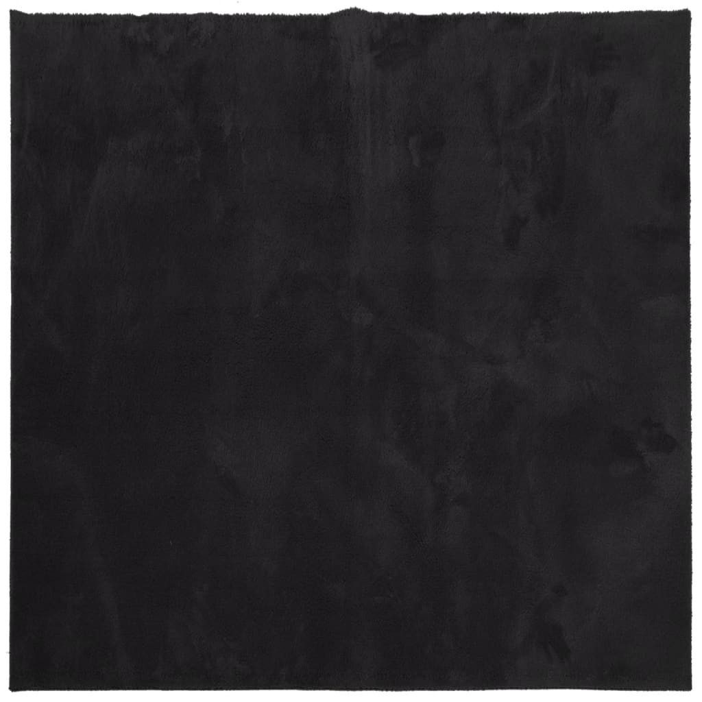 vidaXL Teppich 240 x 240 cm Teppich HUARTE Kurzflor Weich und Waschbar Schwarz 240x24, Höhe: 1 mm