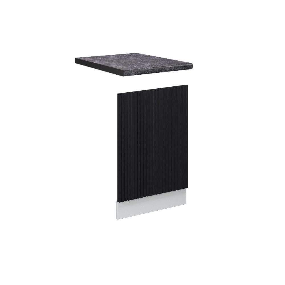 Vicco Frontblende Fame-Line, Schwarz gestreift/Weiß, 45 cm, AP Anthrazit (1 St)